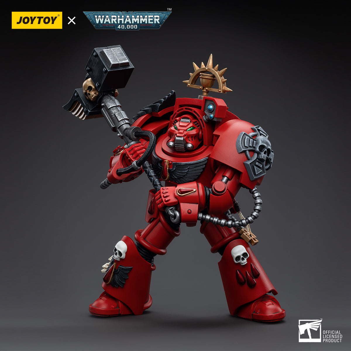 1/18 JOYTOY Warhammer 40K Blood Angels Assault Terminators Action Figure Set (3pcs) - Highly Detailed Collectible Miniatures for Tabletop Gaming & Display
