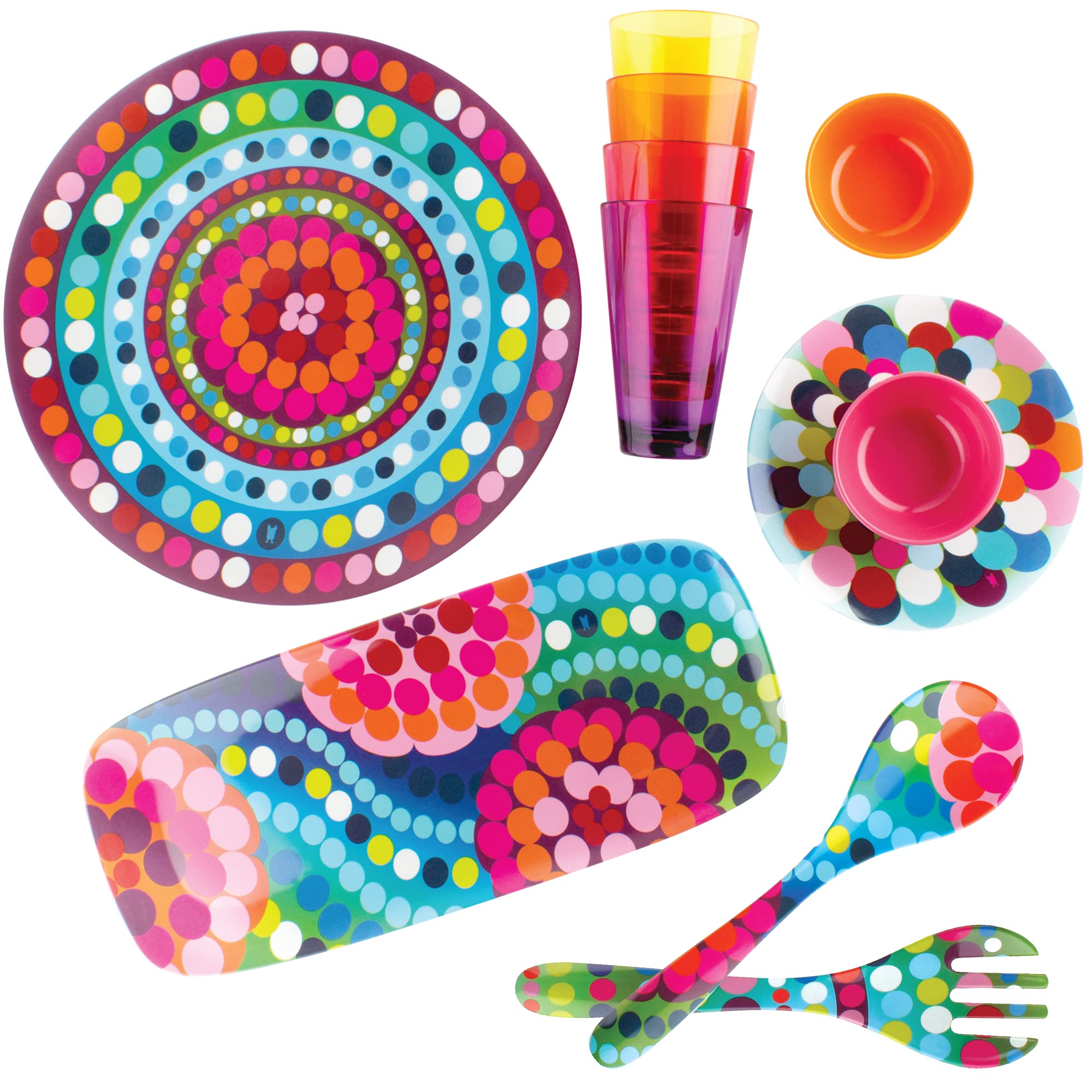 French Bulldog Melamine Plates Set of 4 - 9 Inch Durable Salad Plates for Indoor & Outdoor Dining - BPA-Free Dishware for Picnics, BBQs, and Daily Use - Bindi
