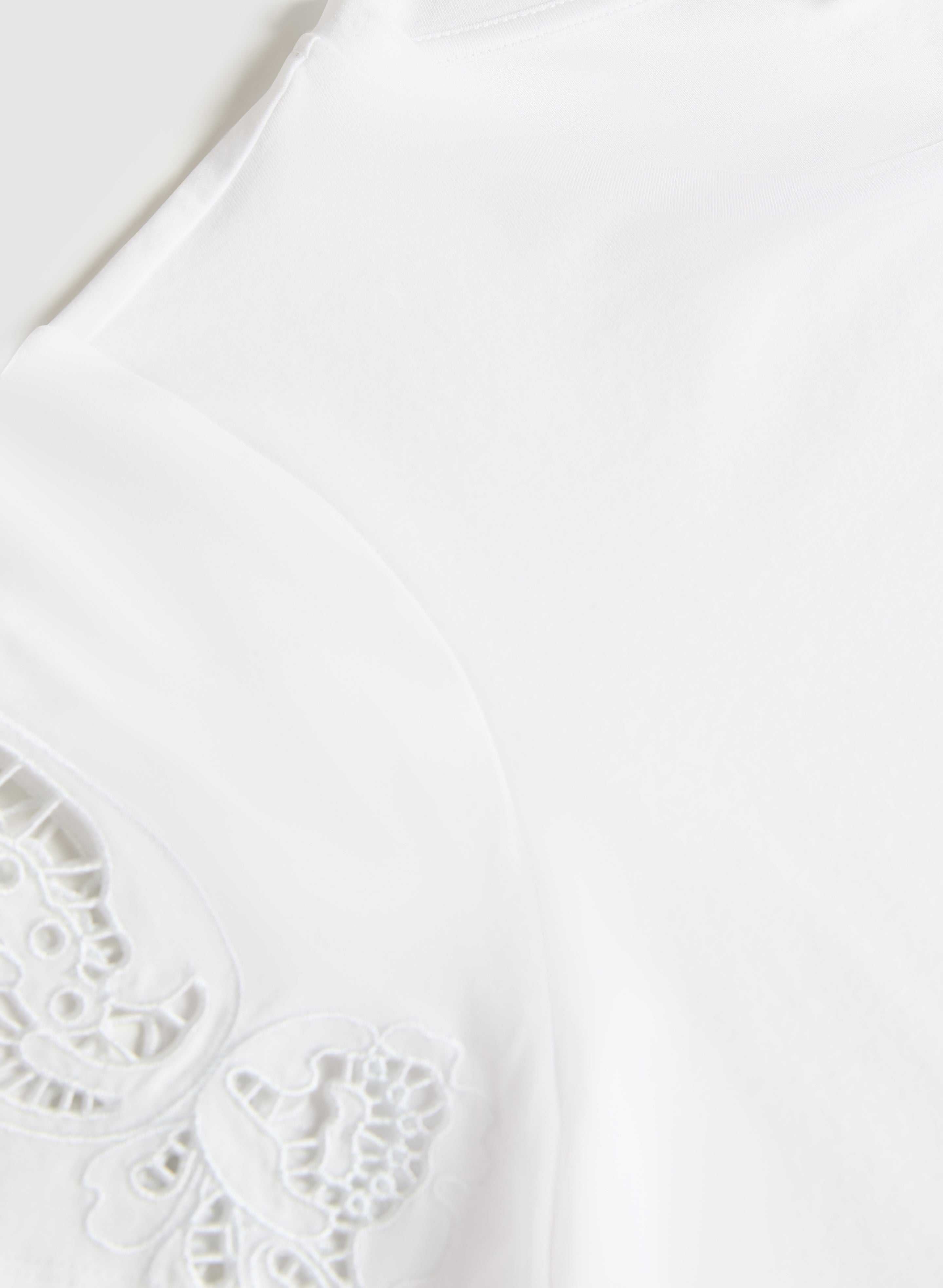 Embroidered Stretch Cotton T-Shirt for Women - Soft Comfortable Casual Tee - Perfect for Everyday Wear, Workouts & Outings