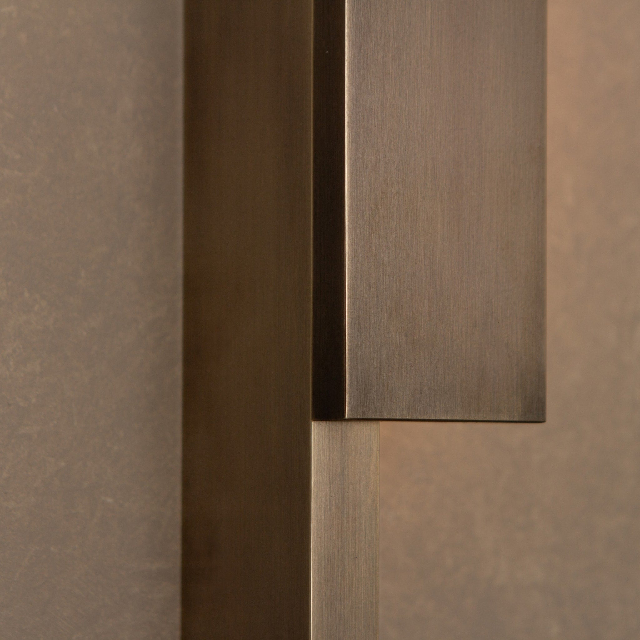 BEN TOVIM DESIGN Bloc Wall Sconce - Right Mount Bronze Patina Finish | Modern Wall Lighting for Living Room, Bedroom & Hallway