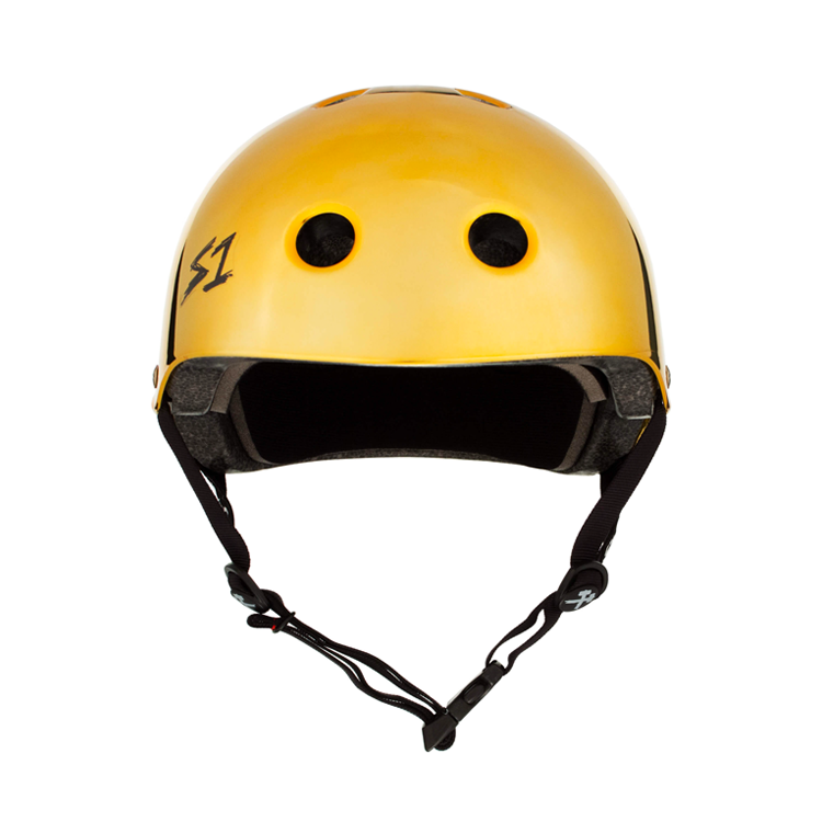 S1 Lifer Bike Helmet with Gold Mirror Visor - Lightweight & Durable Cycling Helmet for Adults - Perfect for Road Biking, Mountain Biking & Commuting
