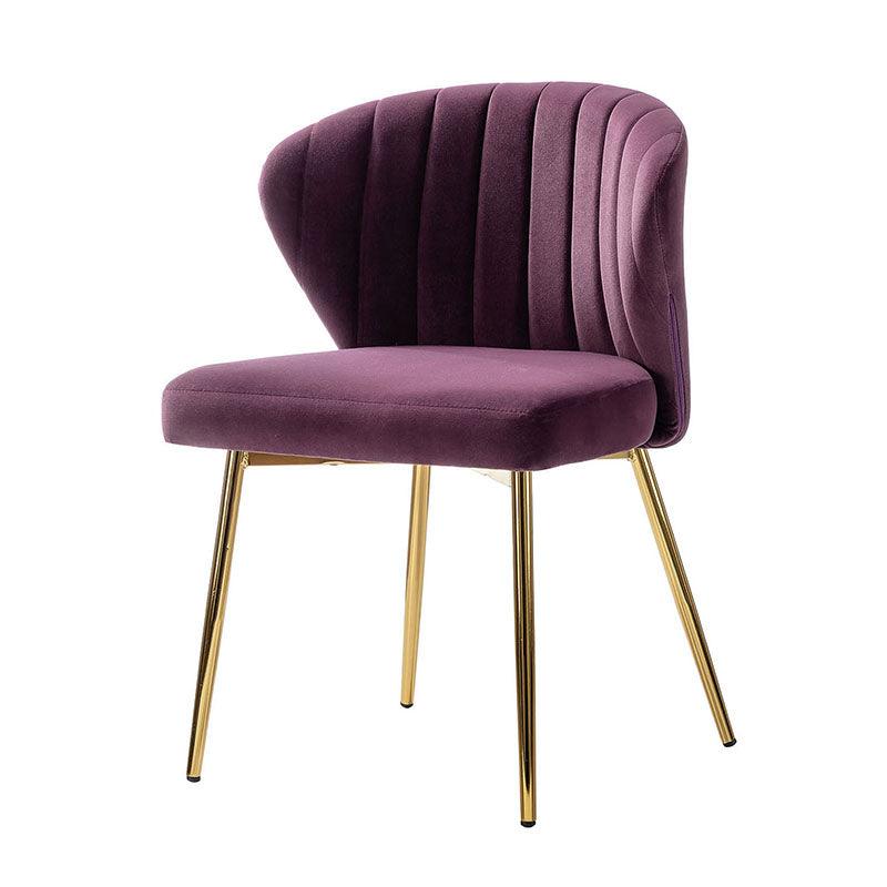 Modern Dining Chairs Set of 4 - Mid Century Metal Leg Side Chairs for Kitchen, Dining Room & Office - Aruna Contemporary Upholstered Seating