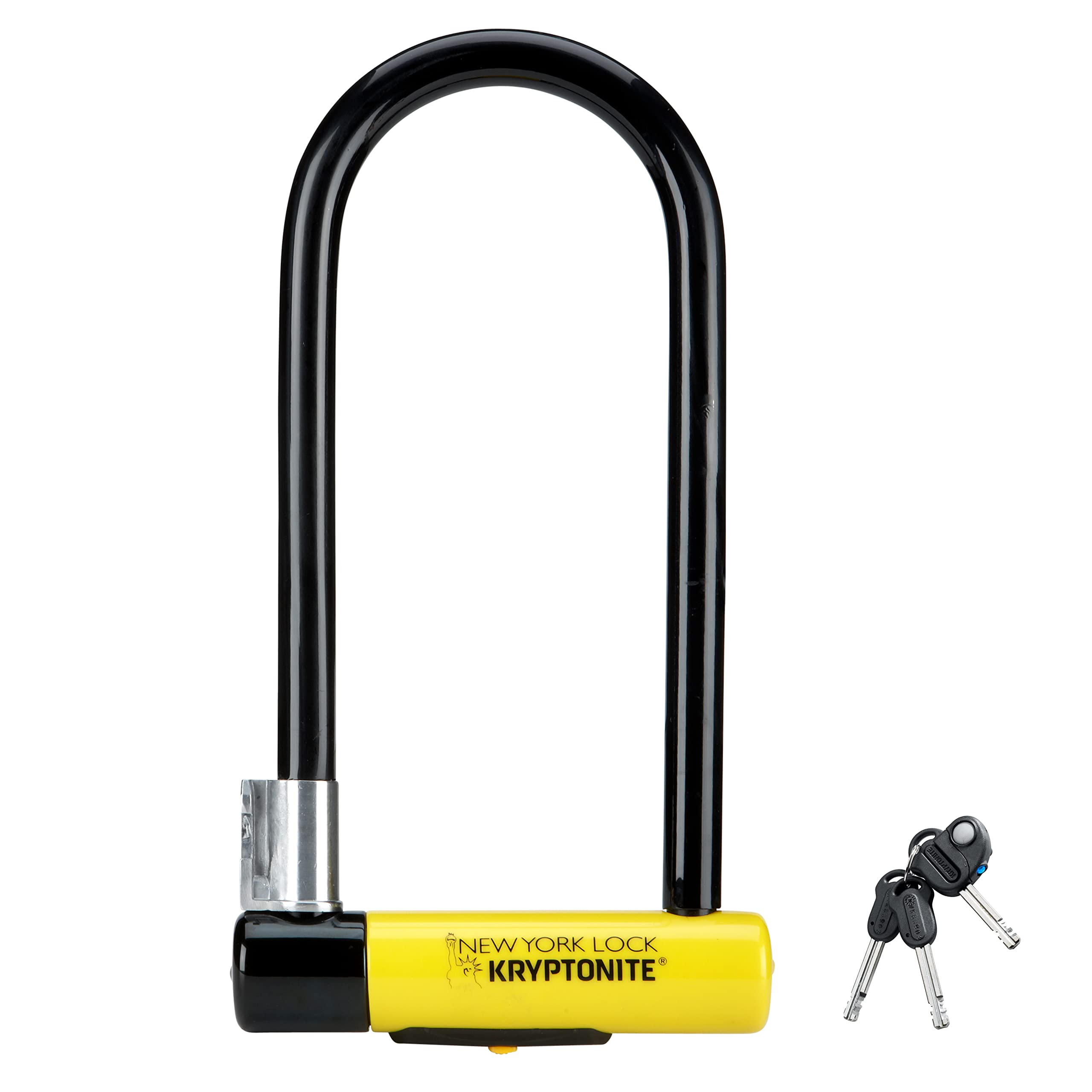 Kryptonite New York LS Heavy Duty Bike U-Lock - 16mm Anti-Theft Bicycle Lock with Keys | Sold Secure Gold Certified | Ultimate Security for Bicycles, E-Bikes & Scooters | Perfect for Urban Commuting & Outdoor Cycling
