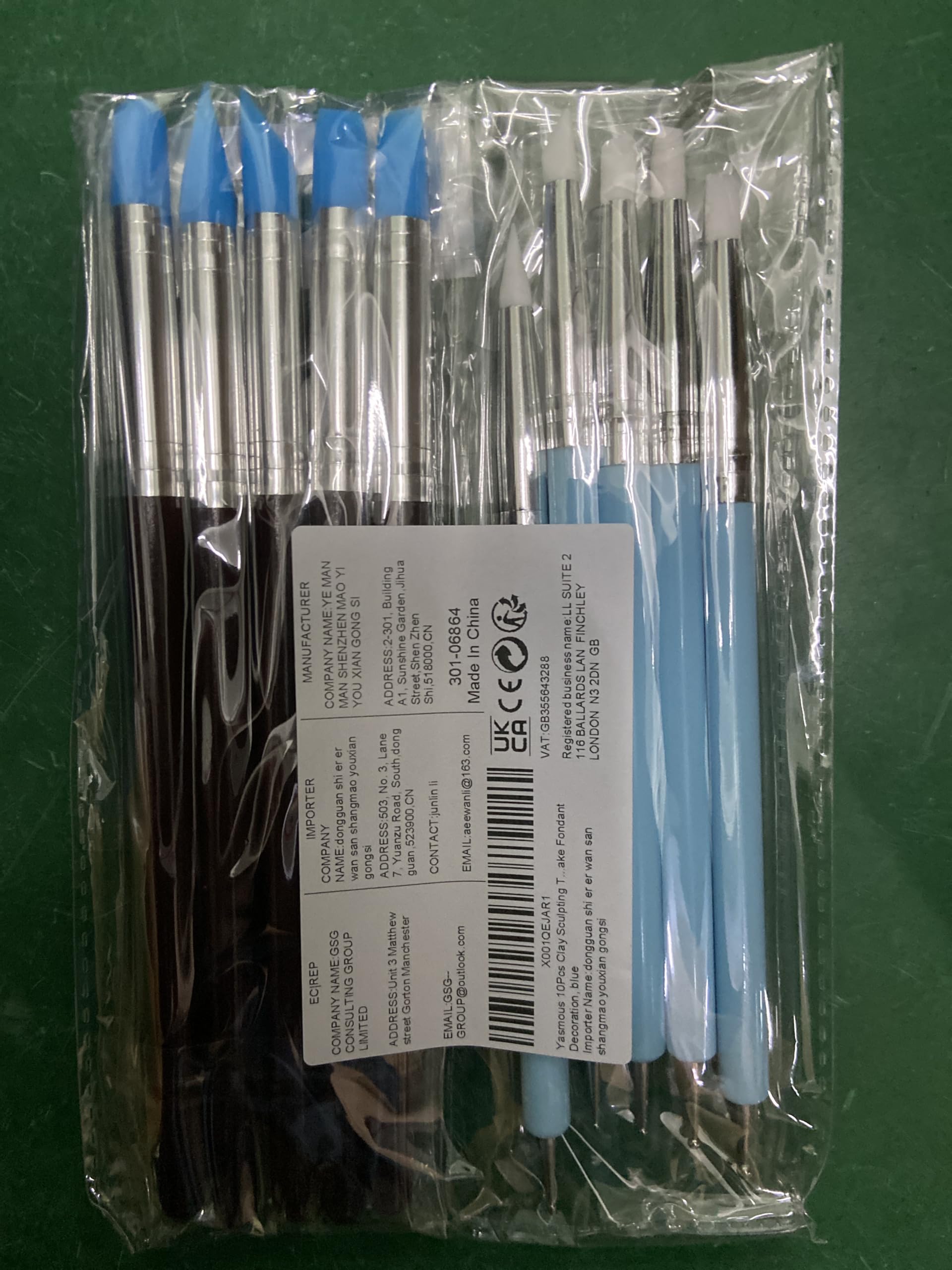 Yasmous 10Pcs Clay Sculpting Tools Set for Pottery & Cake Decorating