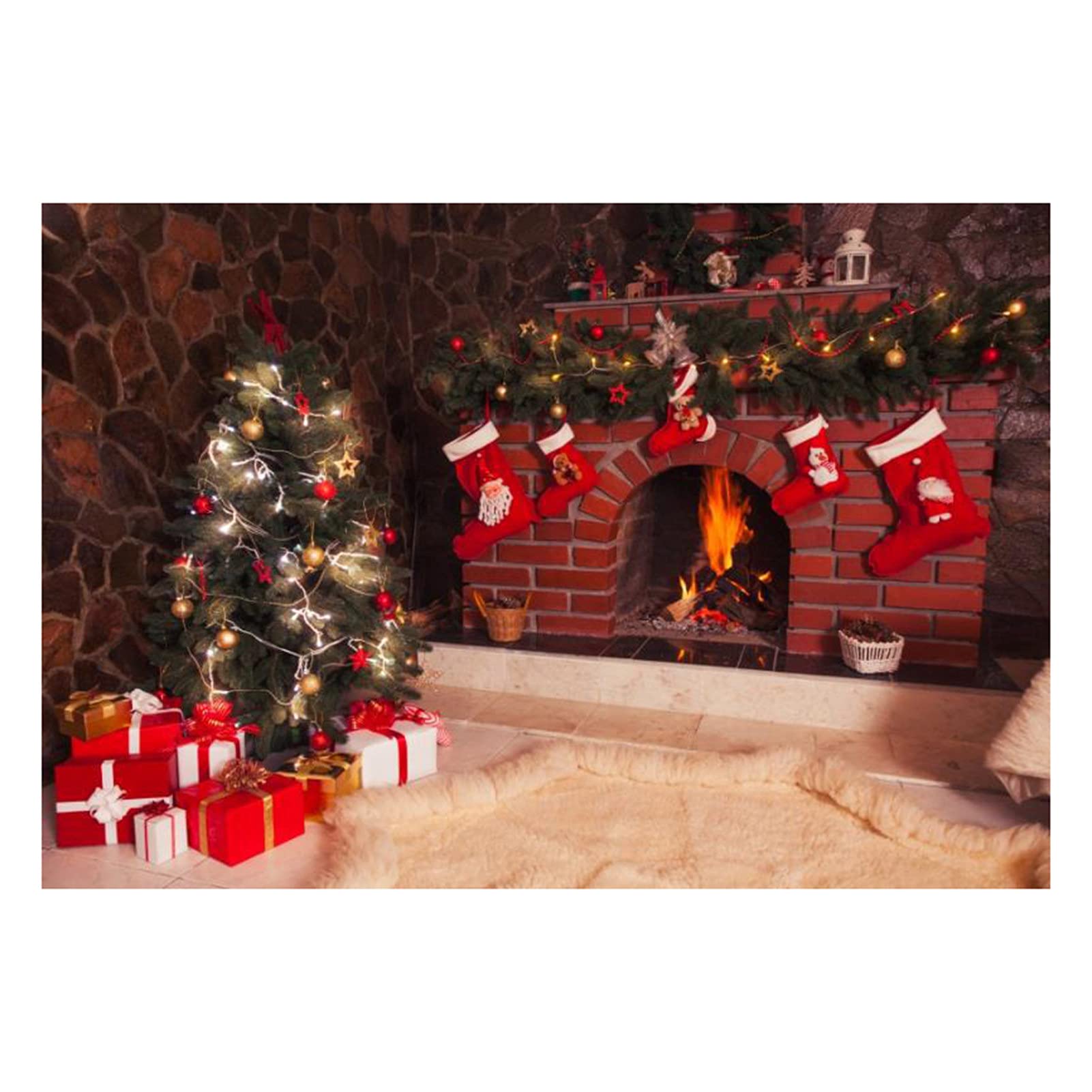 Christmas Backdrop - Wrinkle-Free Santa Claus Fabric Background for Holiday Parties & Events - 100x150cm - Perfect for Xmas Photo Booths, Home Decor & Festive Celebrations