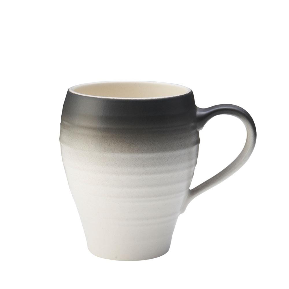 Swirl Ombre Graphite 4-Piece Dinnerware Set - Elegant Plates, Bowls & Mugs for Modern Dining, Entertaining & Home Decor