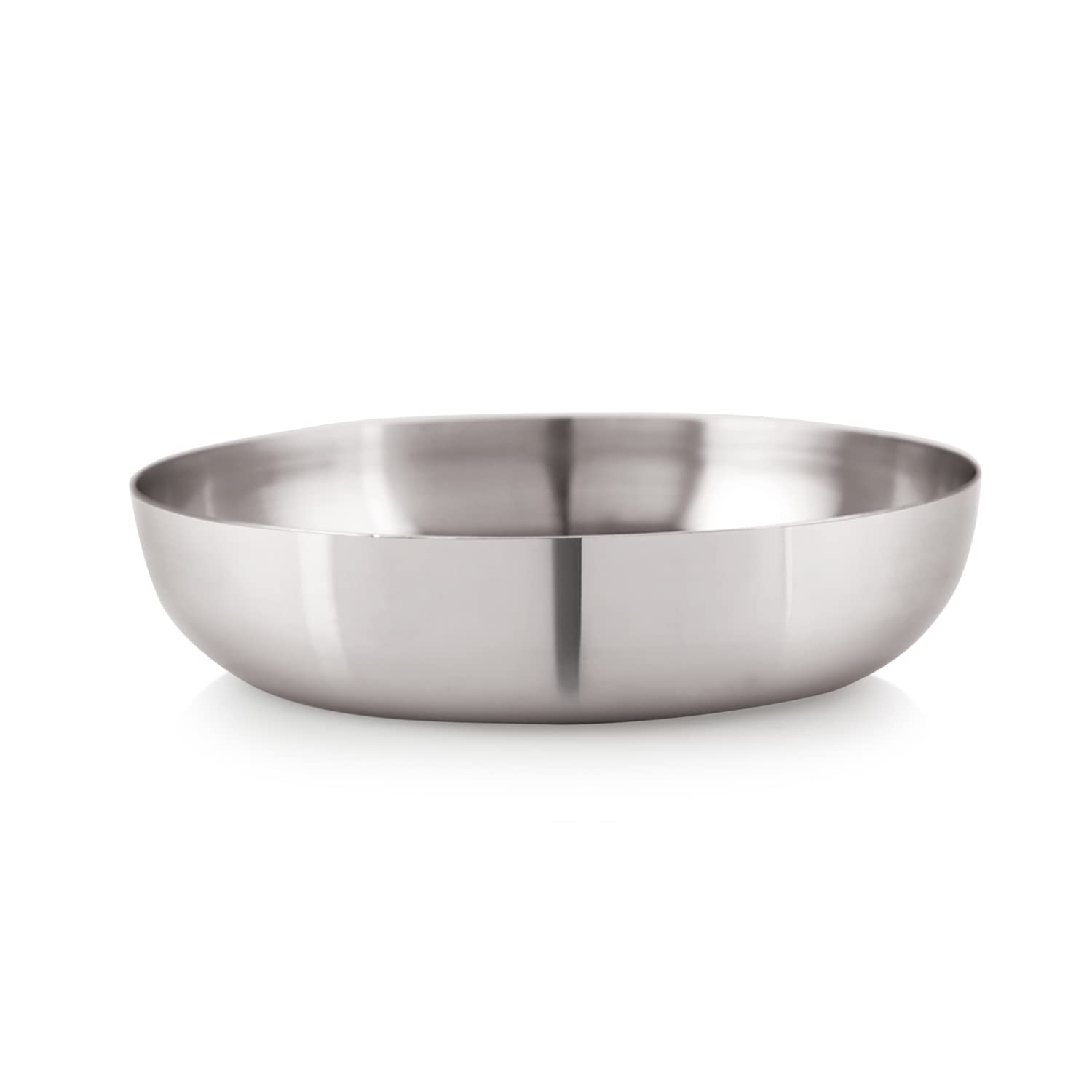 Premium Neelam Stainless Steel 18 Gauge Small Halwa Plate - 9cm Round Snack & Dessert Plate - Multipurpose Kitchen Serving Dish for Sweets, Side Dishes & Appetizers - Elegant Silver Quarter Plate for Indian Cuisine, Party Serving & Home Dining