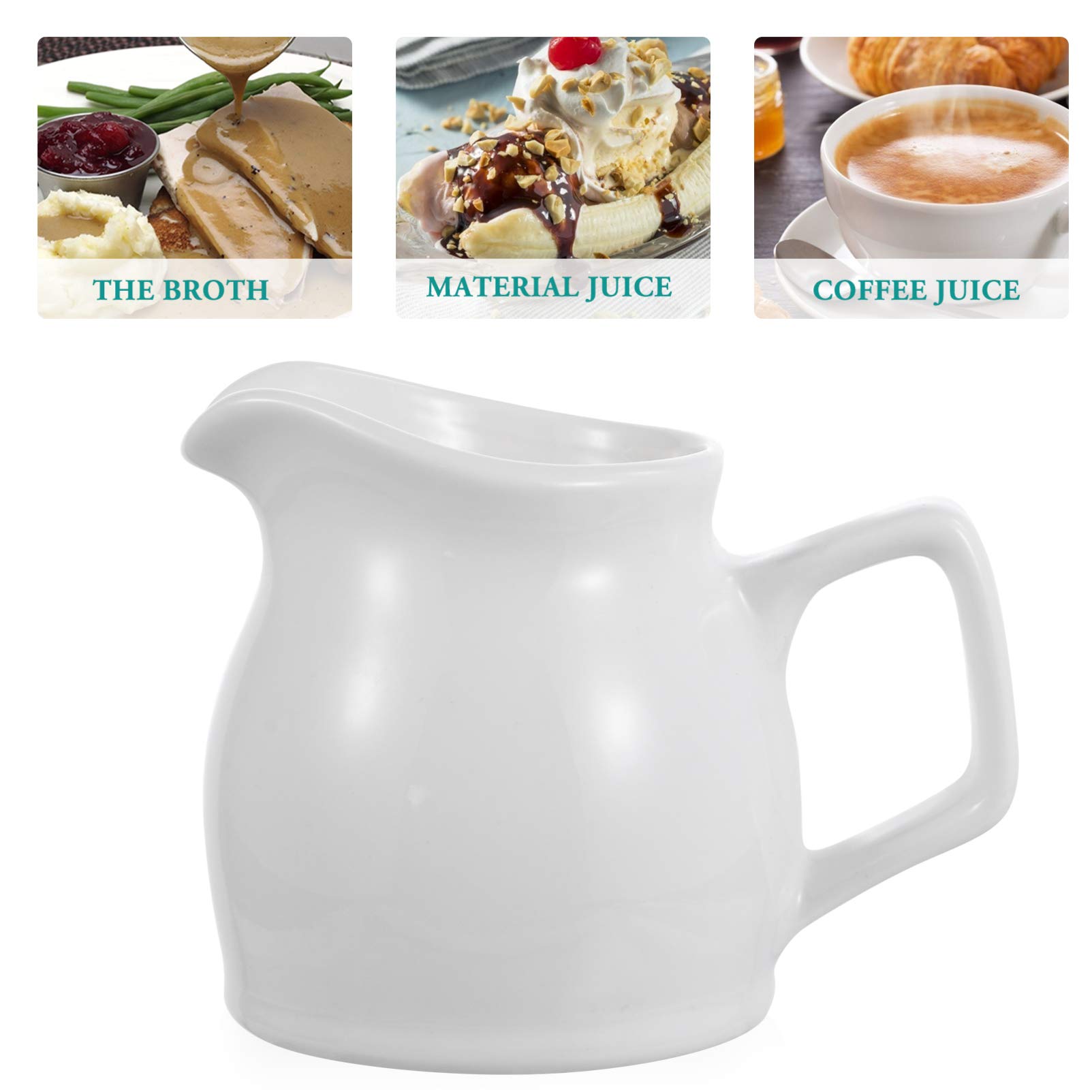 DOITOOL 190ml Ceramic Milk Frother Pitcher - Espresso Latte Art Cup, Coffee Creamer & Syrup Pitcher for Home Baristas - Perfect for Cappuccino, Latte & Hot Chocolate Making