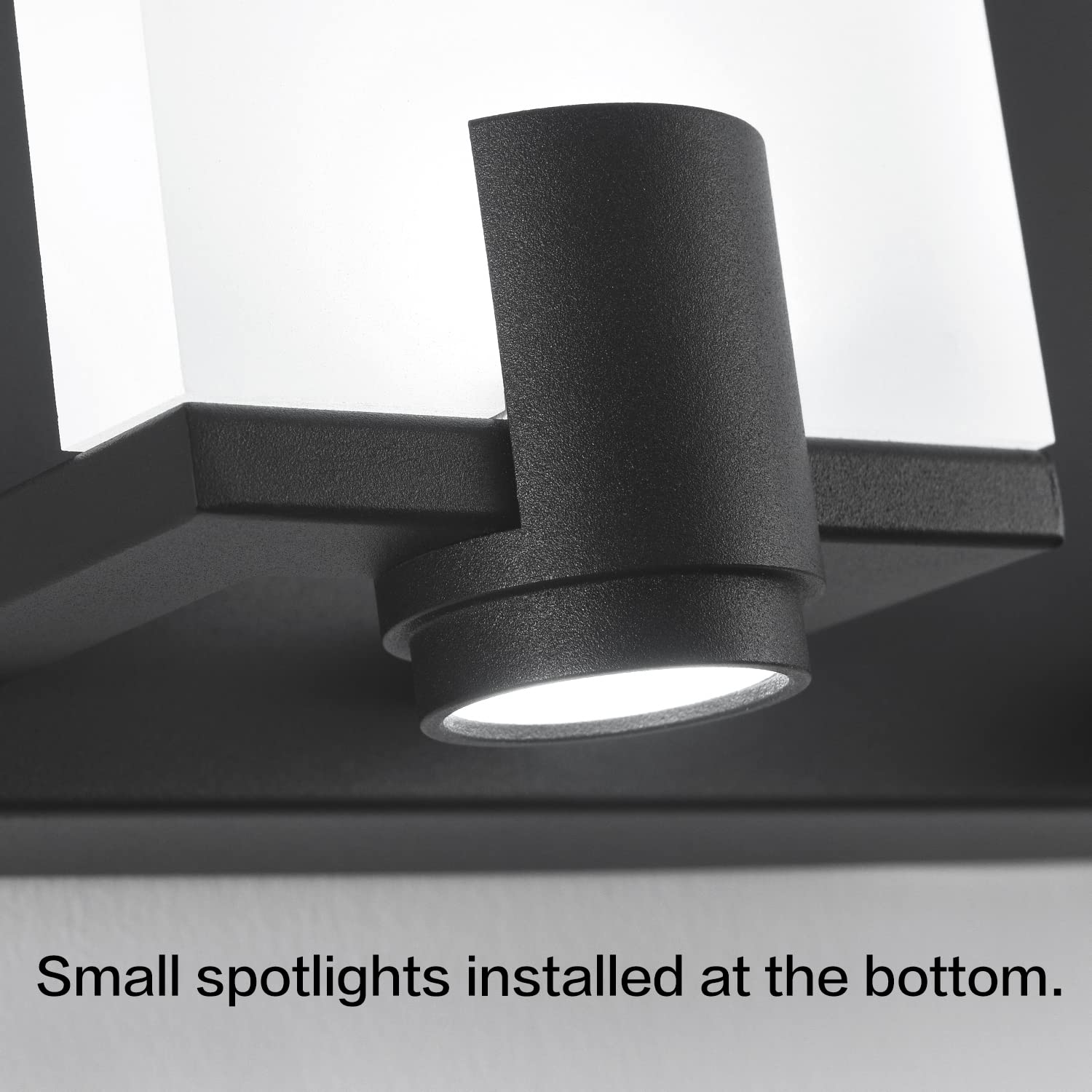 Modern Dimmable LED Black Vanity Light Fixtures for Bathroom - Over Mirror Lighting with Cool White 6000K - Perfect for Bathroom Makeup Vanity, Dresser, and Modern Home Decor