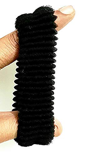 Vararo Black Rubber Hair Bands for Women - 12 Pack, No-Slip Elastic Hair Ties for Ponytails, Braids & Workouts - Soft & Gentle Hair Accessories for Daily Use, Sports & Salon Styling