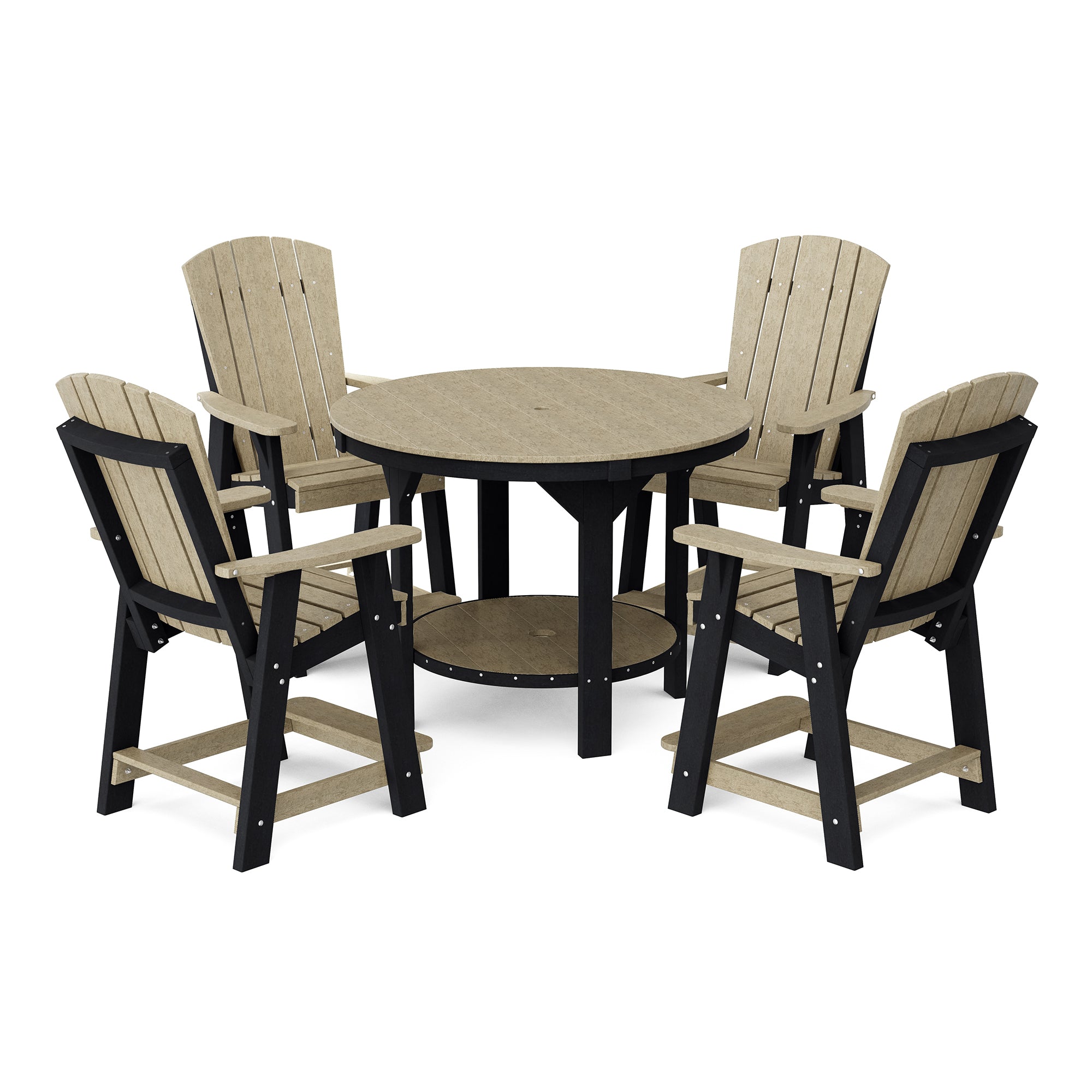 Heritage 5-Piece 48-Inch Pub Counter Height Dining Set - Perfect for Kitchen Islands, Breakfast Bars & Small Space Entertaining
