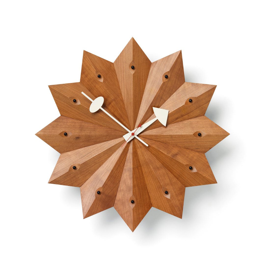 George Nelson Fan Clock by Vitra - Mid-Century Modern Wall Clock for Home & Office Decor