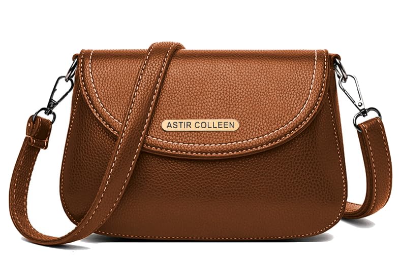 ASTIR COLLEEN Women's & Girls' Crossbody Sling Bag with Stitch Design - Fashion Shoulder Purse for Daily Use, Travel & Shopping
