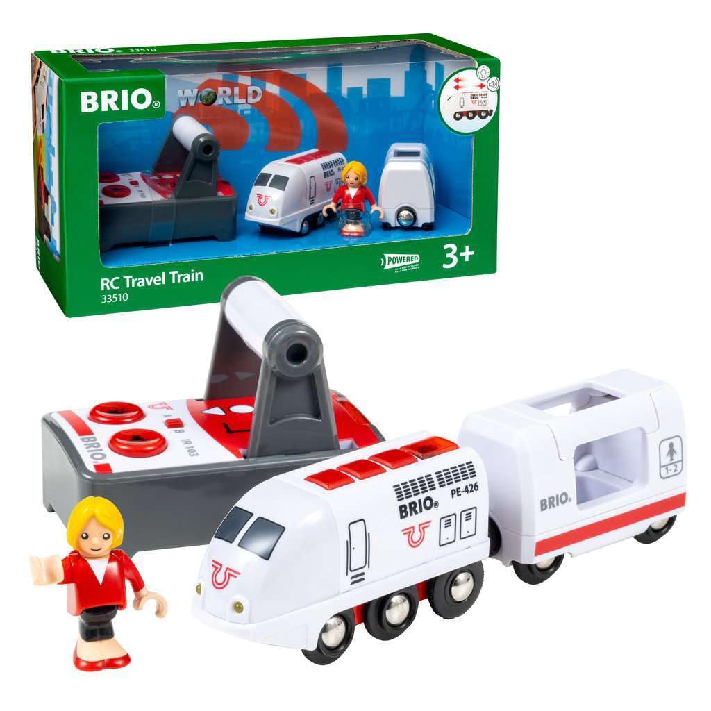 BRIO 63351000 Remote Control Train Set for Kids - Electric Toy Train with Wireless Remote - Perfect for Travel, Birthday Gifts & Indoor Playtime Fun