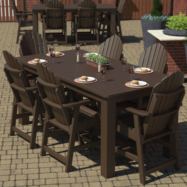 Muskoka 7-Piece Counter Bistro Dining Set - Patio Bar Height Table & Stools for Outdoor Entertaining & Small Space Dining