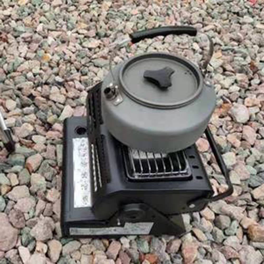 LKP Adjustable Butane Gas Heater - Portable Outdoor Space Heater for Camping, Hunting, Backpacking & Patio Use | 2-in-1 Heating & Cooking Warmer (Black) | Perfect for Cold Weather Adventures & Emergency Heating