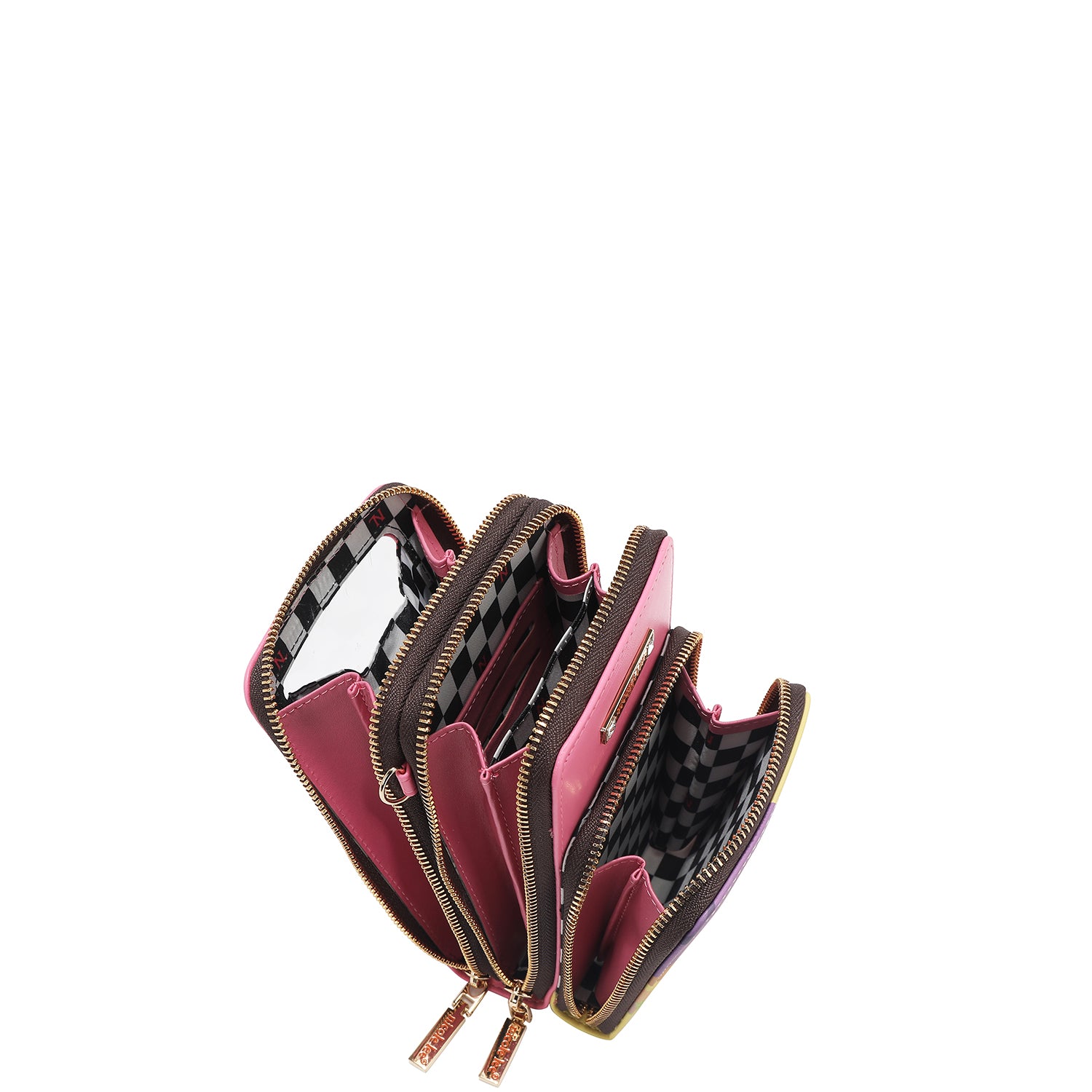 Multi-Zip Crossbody Phone Case - Secure & Stylish for Travel, Shopping, and Everyday Use