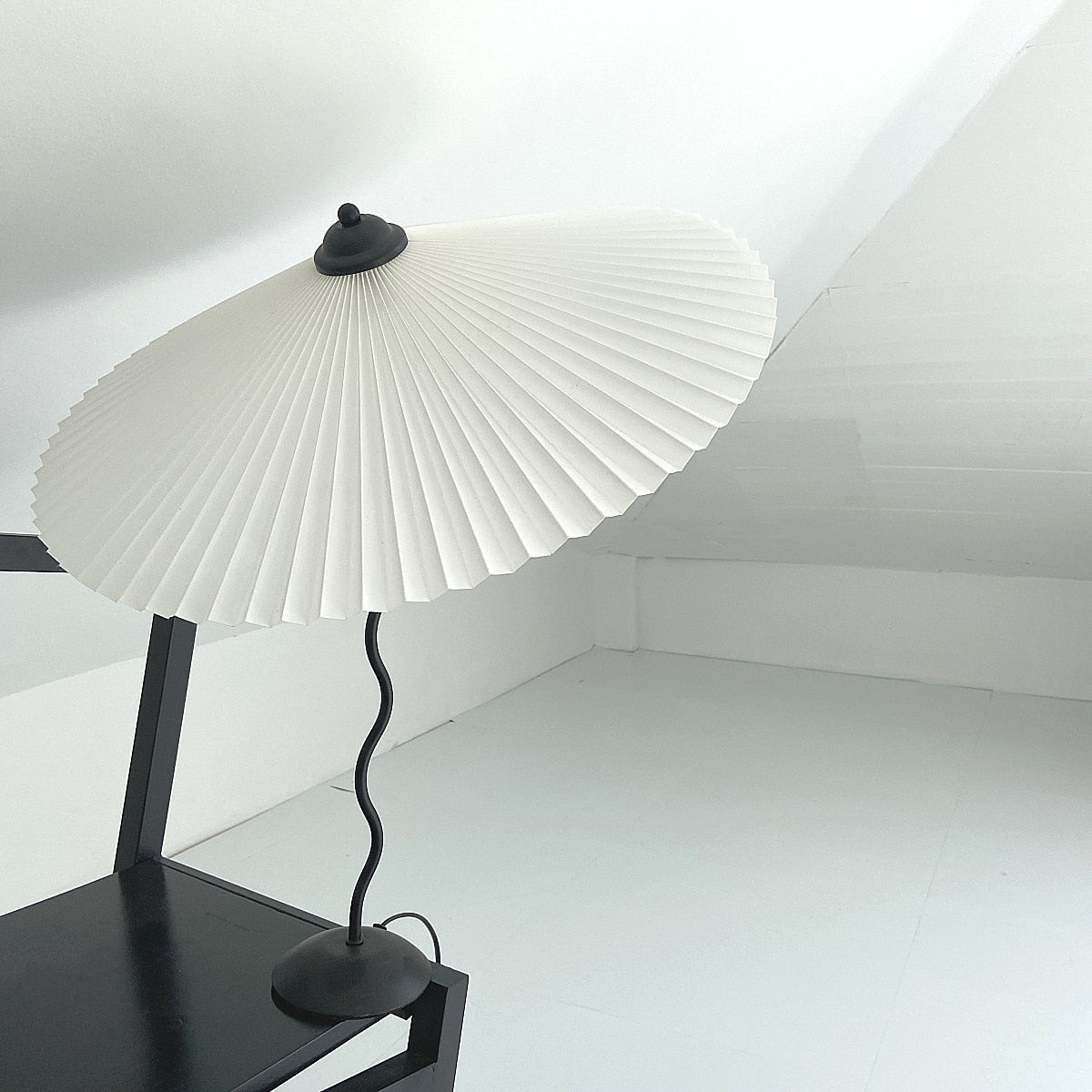 Lala Pleated Umbrella Table Lamp - Modern LED Nightstand Light with Adjustable Brightness, Perfect for Bedroom, Living Room & Office Decor
