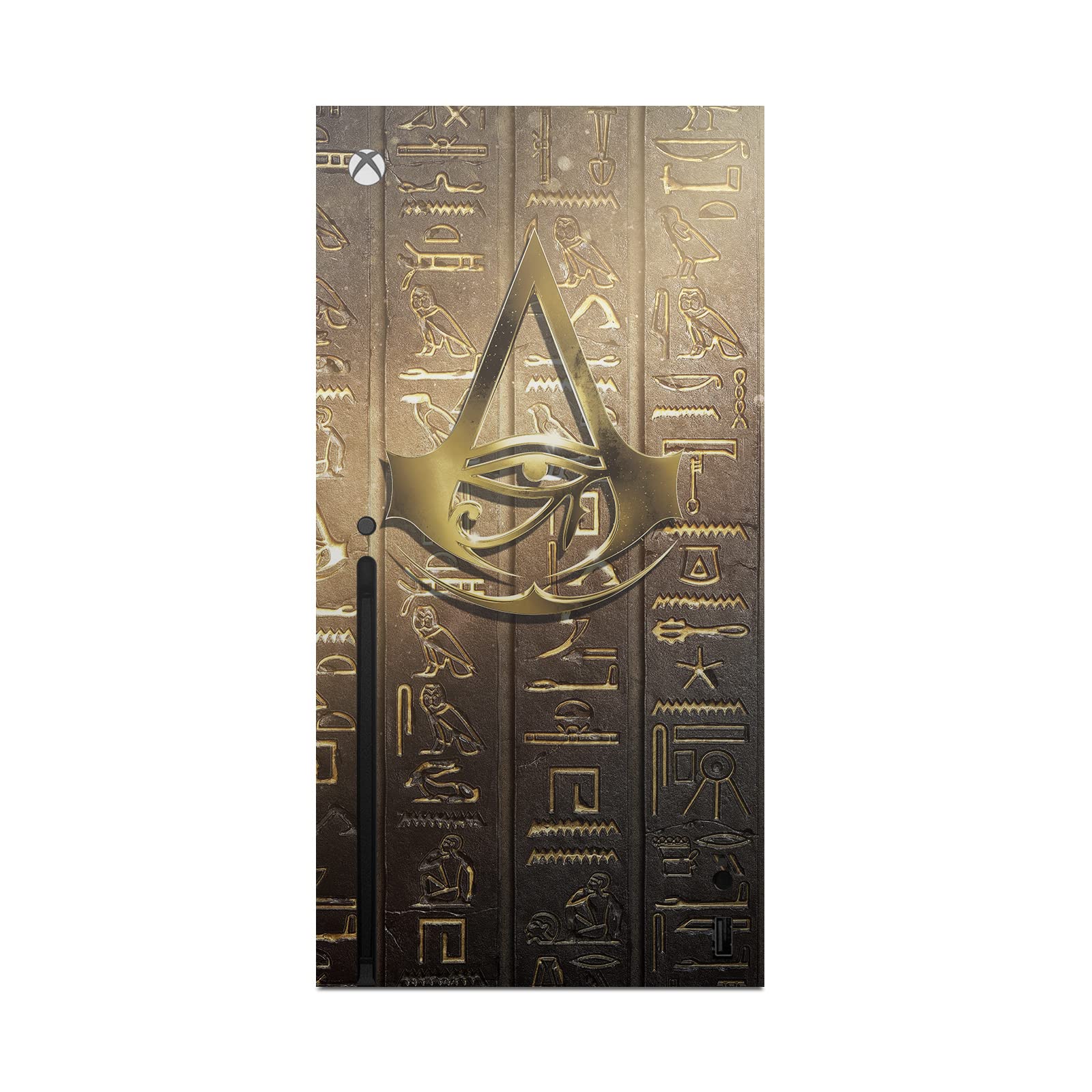 Officially Licensed Assassin's Creed Origins 3D Hieroglyphics Vinyl Sticker Skin Decal for Xbox Series X Console & Controller Bundle - Gaming Accessories for Xbox Fans | Perfect for Customizing Your Gaming Setup