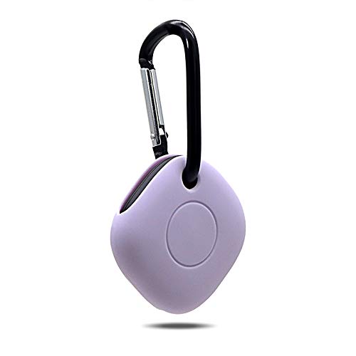 (2 Pack) Samsung Galaxy SmartTag/SmartTag+ Protective Cases - Soft Skin Rubber Cover, Anti-Scratch & Lightweight - Lavender & Pink | Perfect for Keychains, Luggage Tracking & Pet Collars