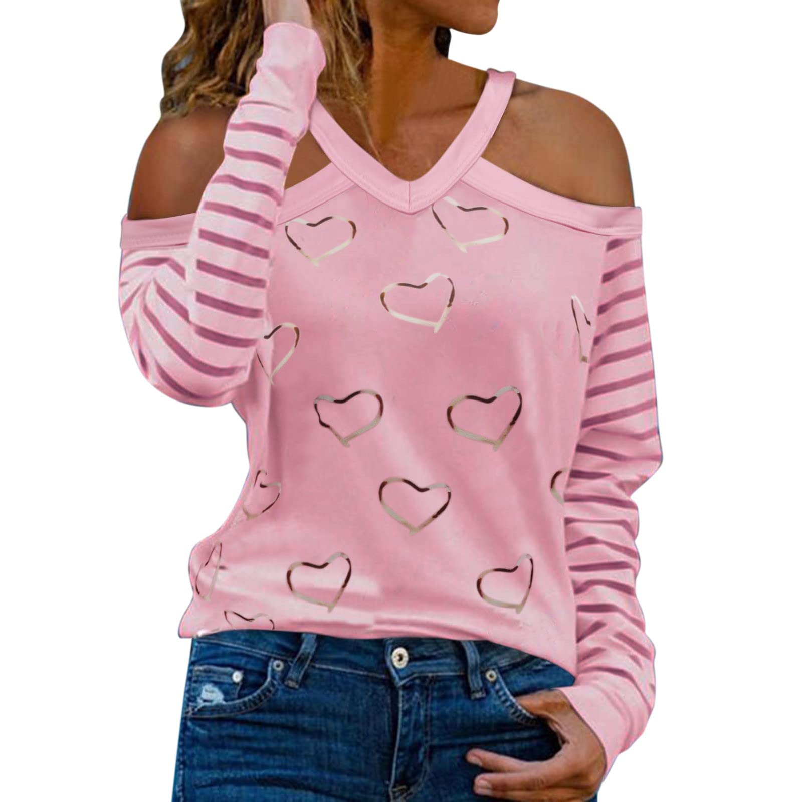 Women's Casual 3/4 Sleeve Tiered Bell Sleeve Crewneck Loose Blouse - Sexy Tops for Women, Dressy Shirts for Work, Date Night & Everyday Wear