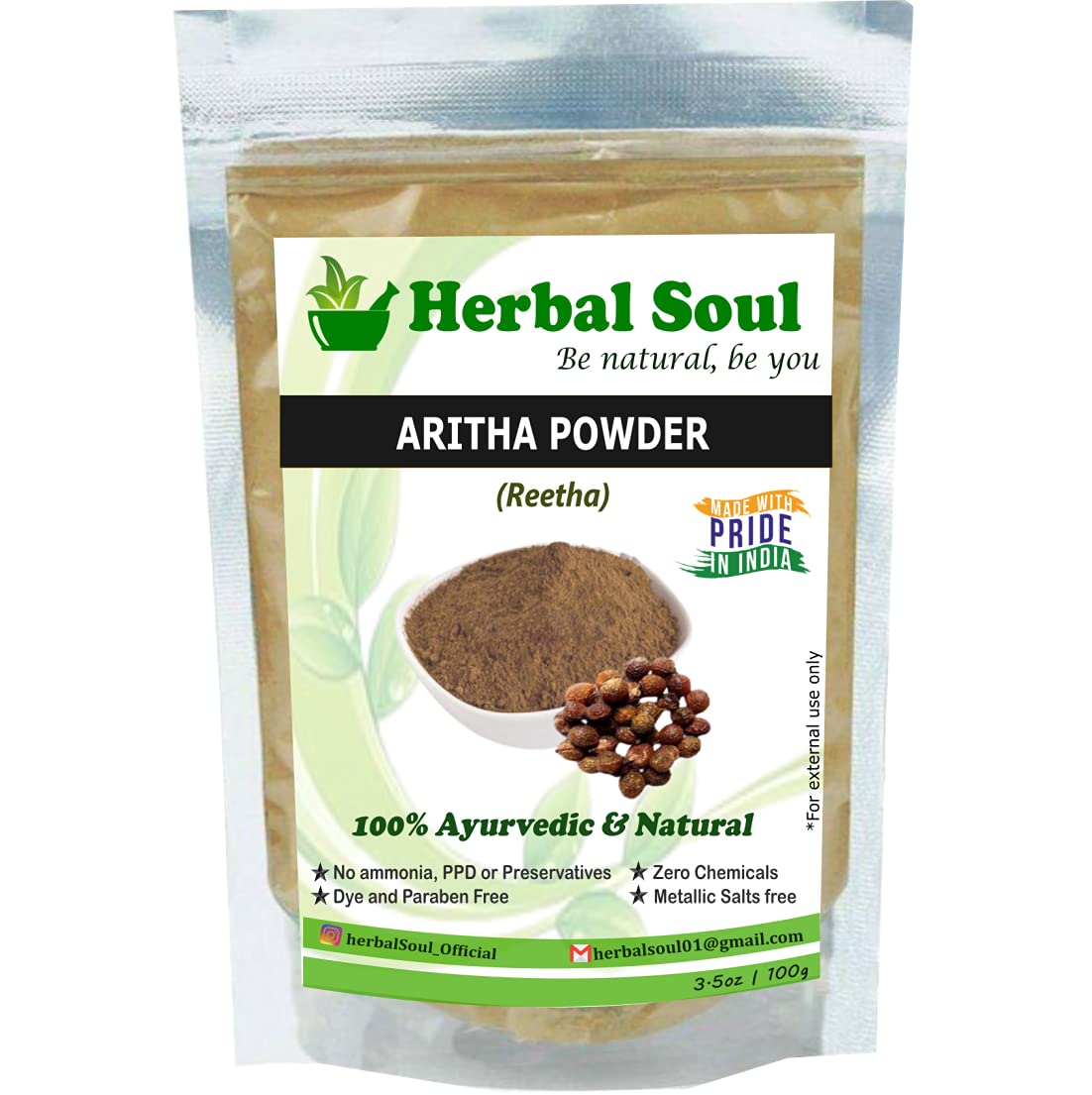 Herbal Soul Combo - Rose Powder, Orange Peel Powder & Reetha Powder (300g) | Natural Skin Care & Hair Treatment | DIY Face Masks & Ayurvedic Remedies