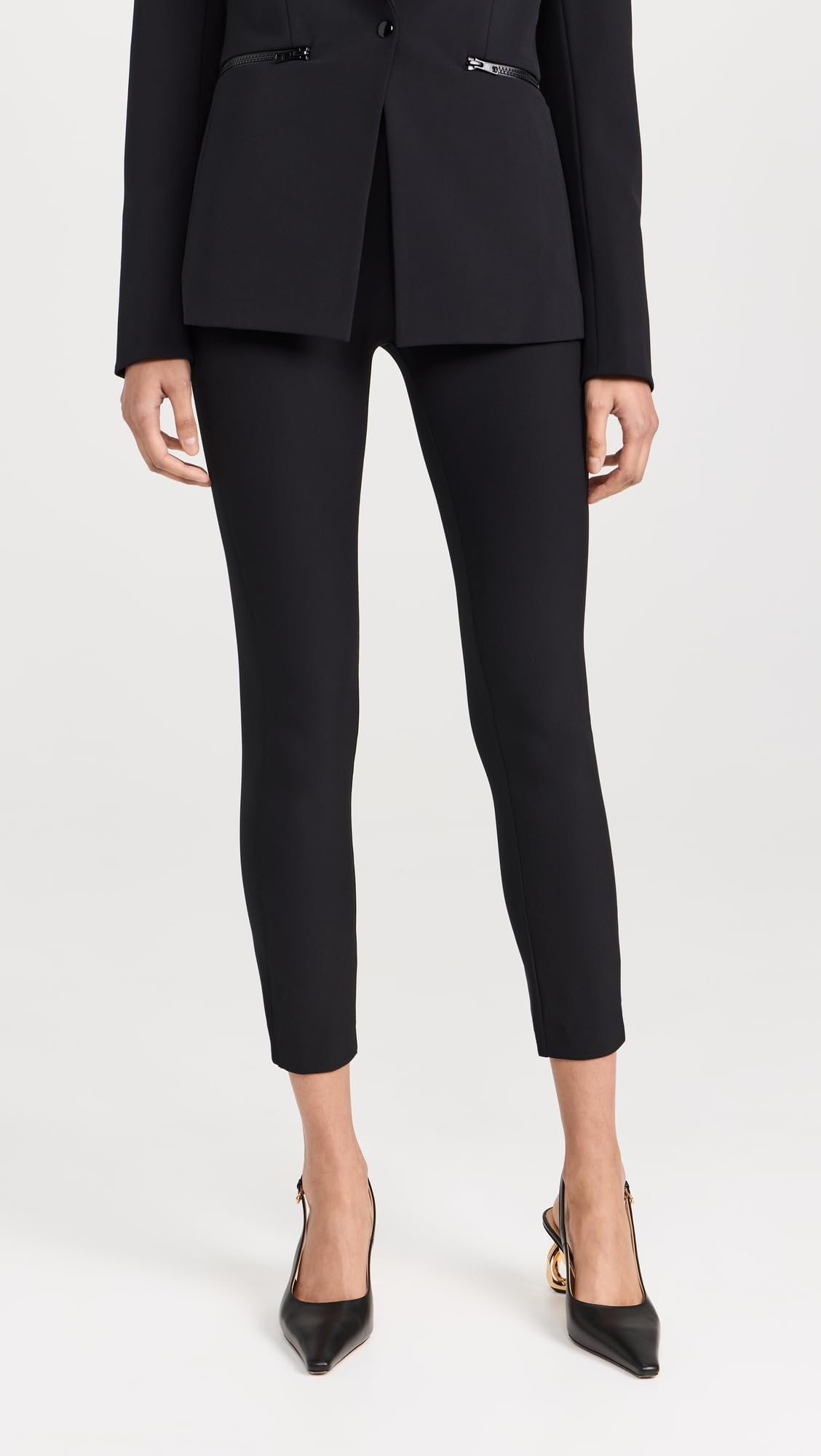 Women's High Waisted Zip Back Scuba Pants - Stretchy Comfort for Yoga, Workout & Lounge Wear - Perfect for Gym, Running & Casual Outfits