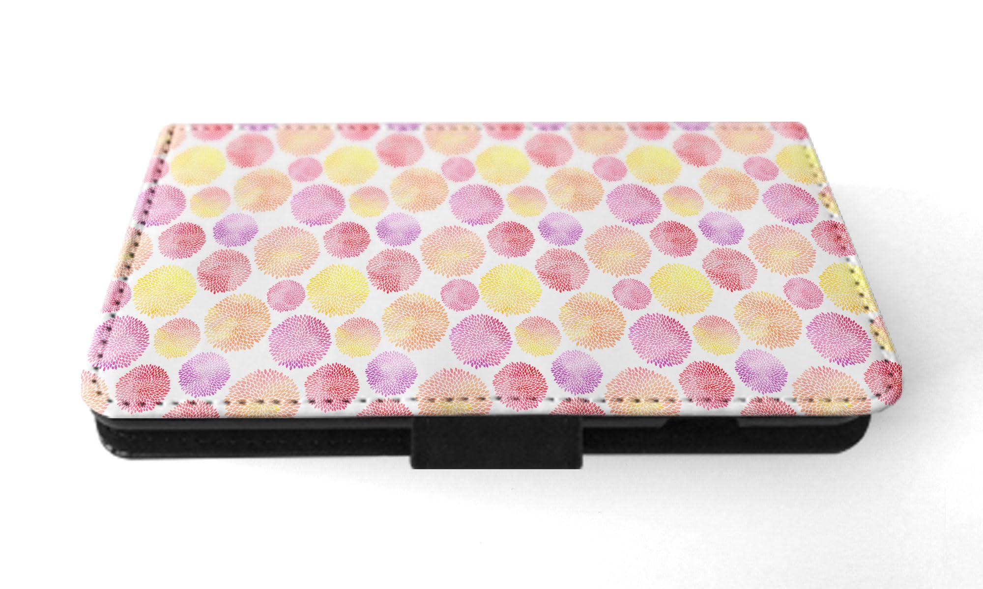 Floral Watercolor iPhone 15 Wallet Case - Slim Flip Phone Cover with Card Holder & Cash Pocket - Perfect for Everyday Use, Travel, and Hands-Free Convenience