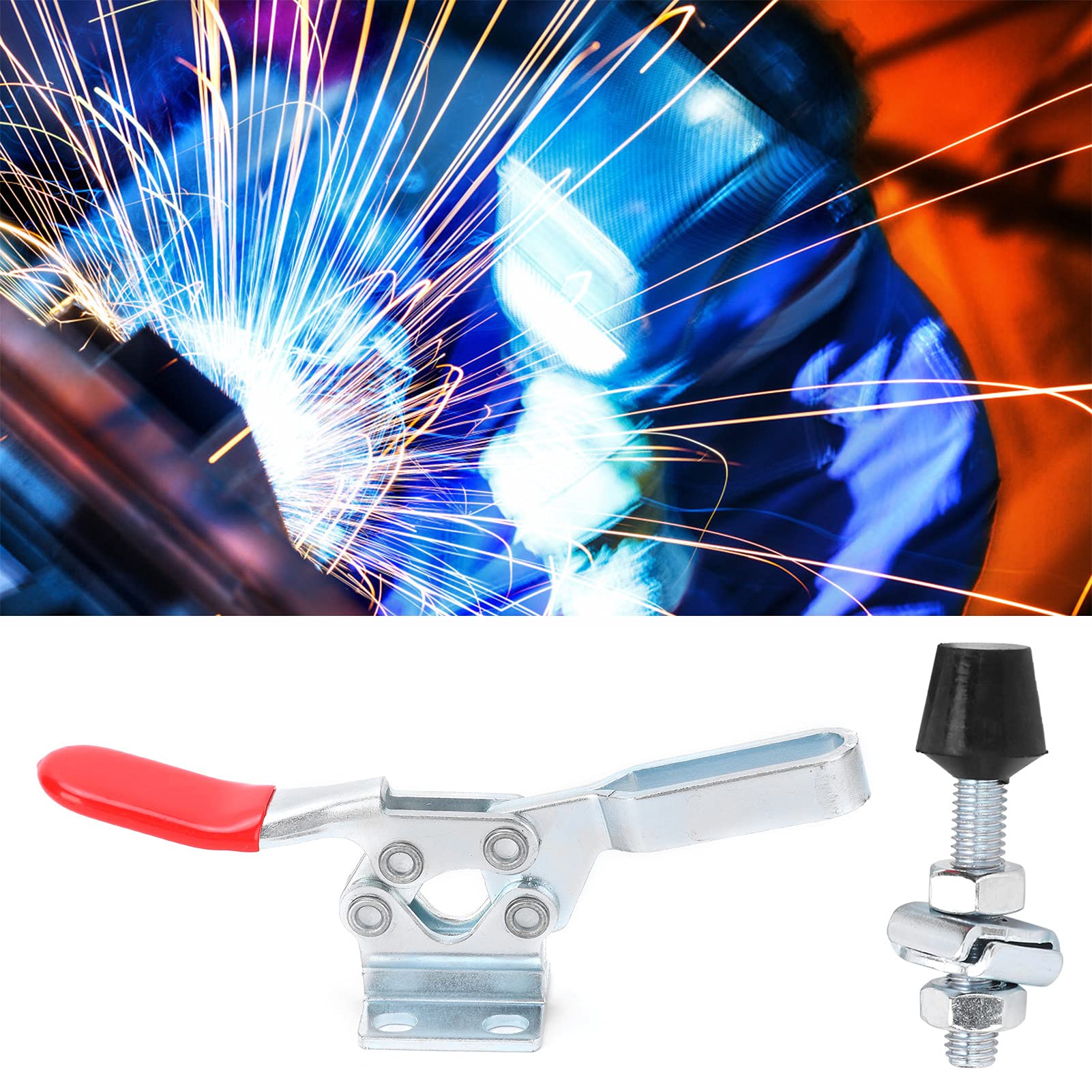 Quick Release Welding Toggle Clamp - Ergonomic High-Strength Metal Hand Tool for Manufacturing, Metalworking & DIY Projects - Perfect for Welding Jigs, Woodworking Fixtures & Assembly Workstations