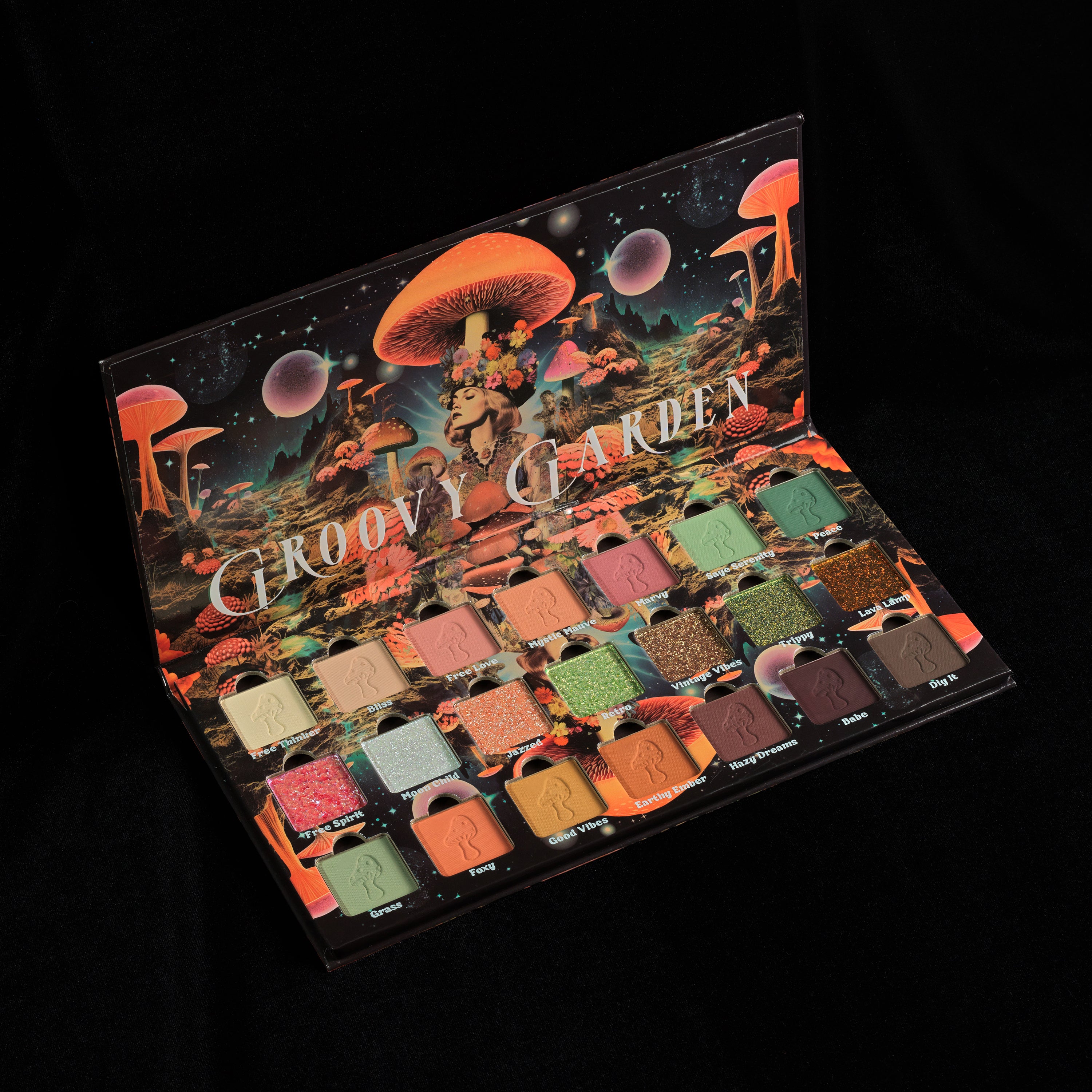 Groovy Garden Eyeshadow Palette - 12 Highly Pigmented Matte & Shimmer Shades for Stunning Eye Looks | Perfect for Daytime, Night Out & Special Occasions