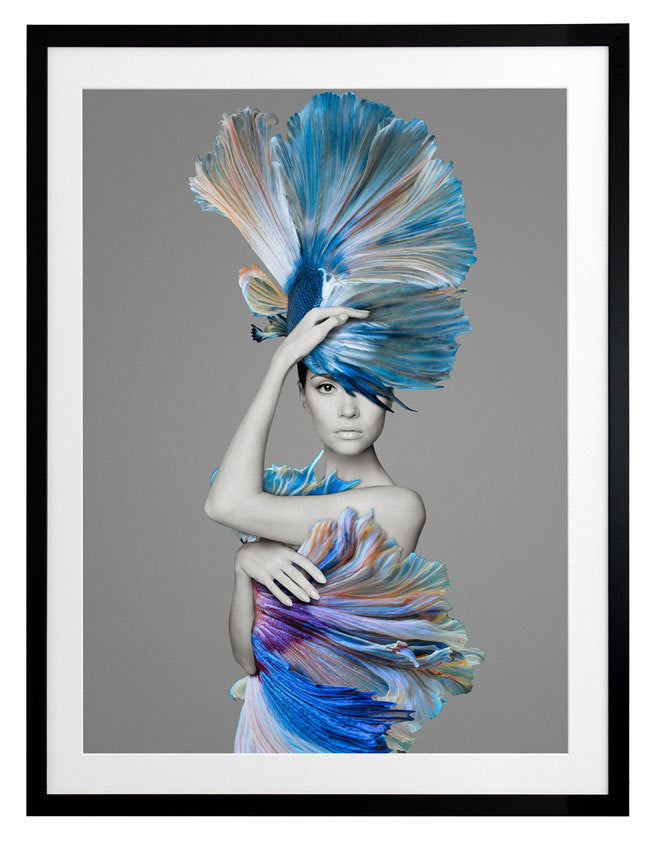 Delphine Framed Art Print - Elegant Wall Decor for Living Room, Bedroom & Office | Ready to Hang Canvas Painting