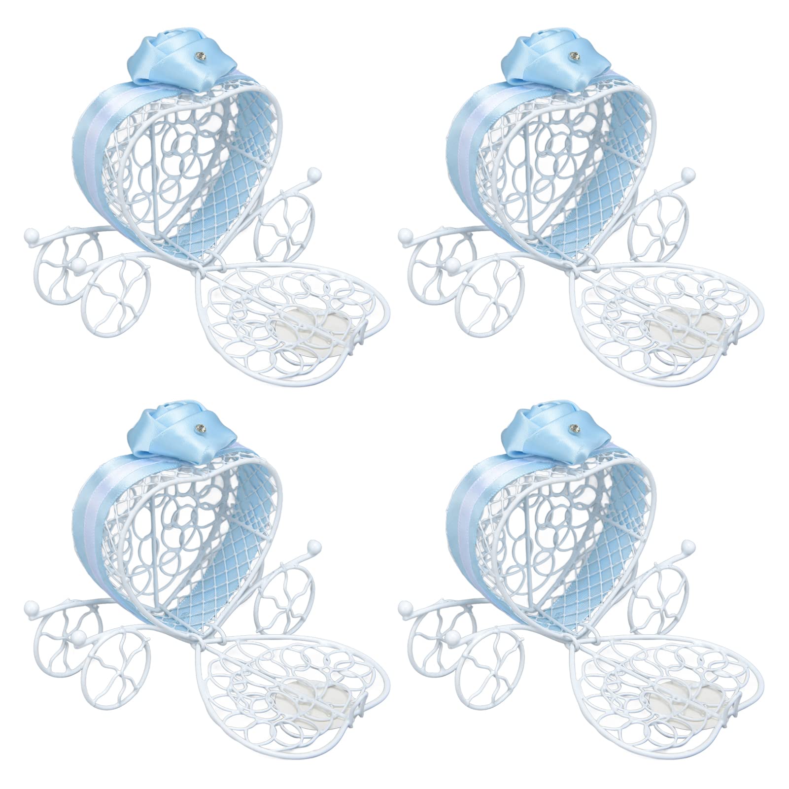 Valentine's Day Gift Box - Romantic Heart Shaped Tinplate Candy Box Set (4 Pieces, Blue) - Perfect for Valentine's Gifts, Birthday Presents & Anniversary Celebrations