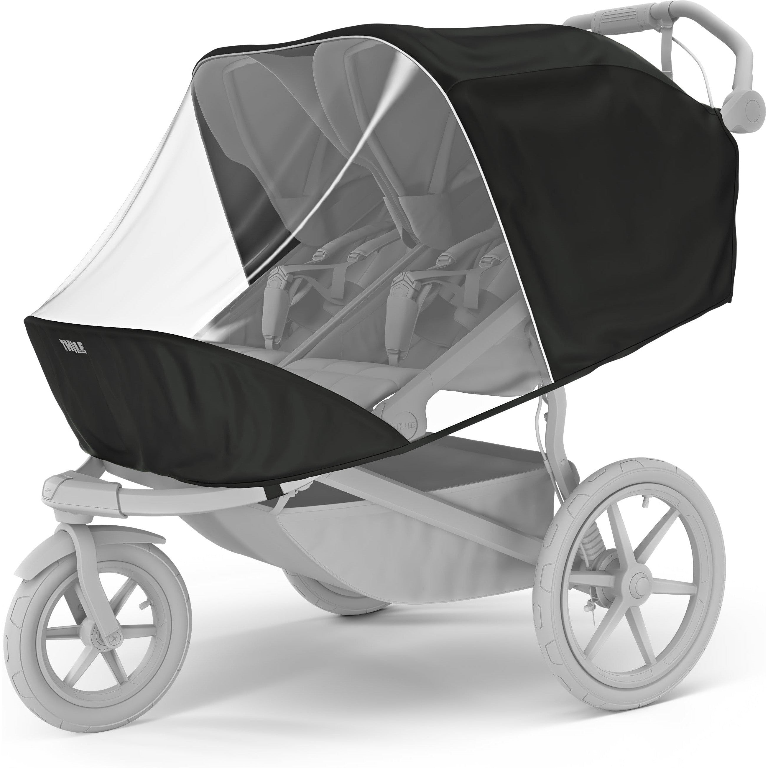 Thule Urban Glide 3 Double Stroller Rain Cover - Waterproof Protection for Twins & Baby Joggers - Perfect for Rainy Days, Outdoor Walks & Park Adventures