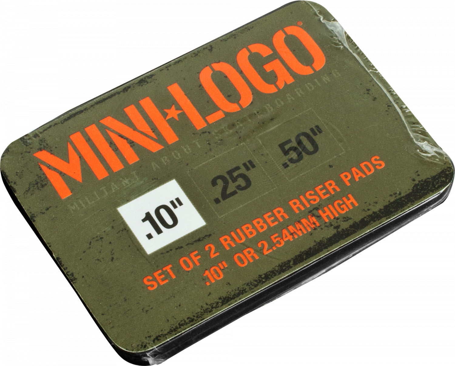 Mini Logo .10 Rubber Riser Pads 2-Pack - Shock Absorbing Skateboard Truck Risers for Smooth Riding & Board Protection - Perfect for Street Skating, Cruising & Longboard Setup