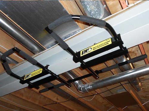 Heavy Duty I-Beam Pull Up Bar with Long Straight Bar - 5 Adjustable Grips for Home Gym, Strength Training & Full Body Workout