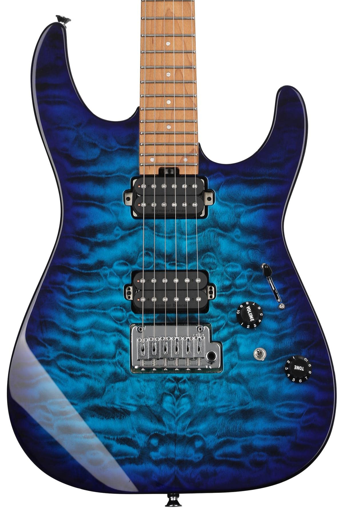 Charvel Pro-Mod DK24 HH 2PT Electric Guitar with Maple Neck - Chlorine Burst Finish | Professional Electric Guitar for Rock, Metal & Stage Performance