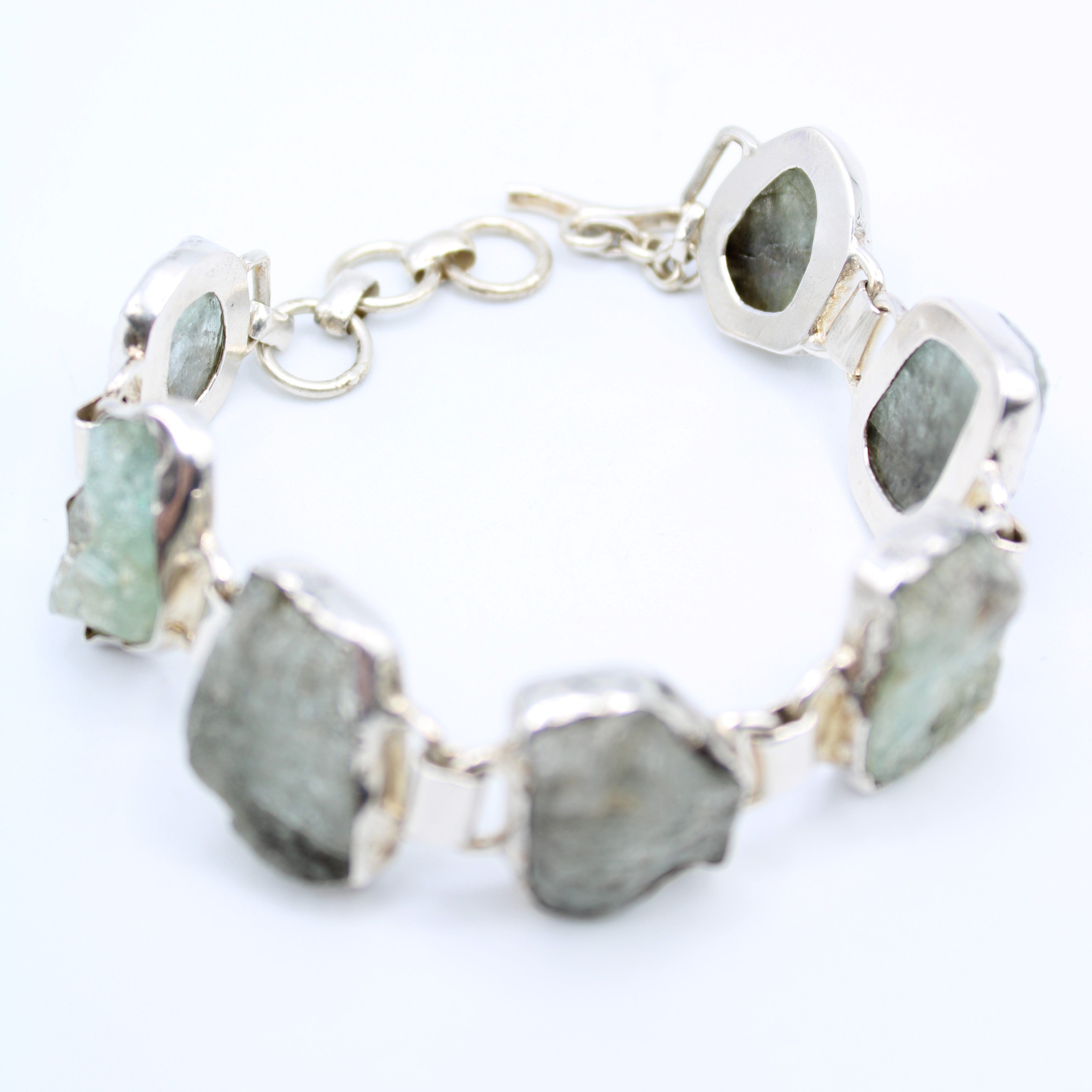 Elegant Aquamarine Sterling Silver Bracelet for Women - Perfect for Weddings, Anniversaries & Everyday Wear