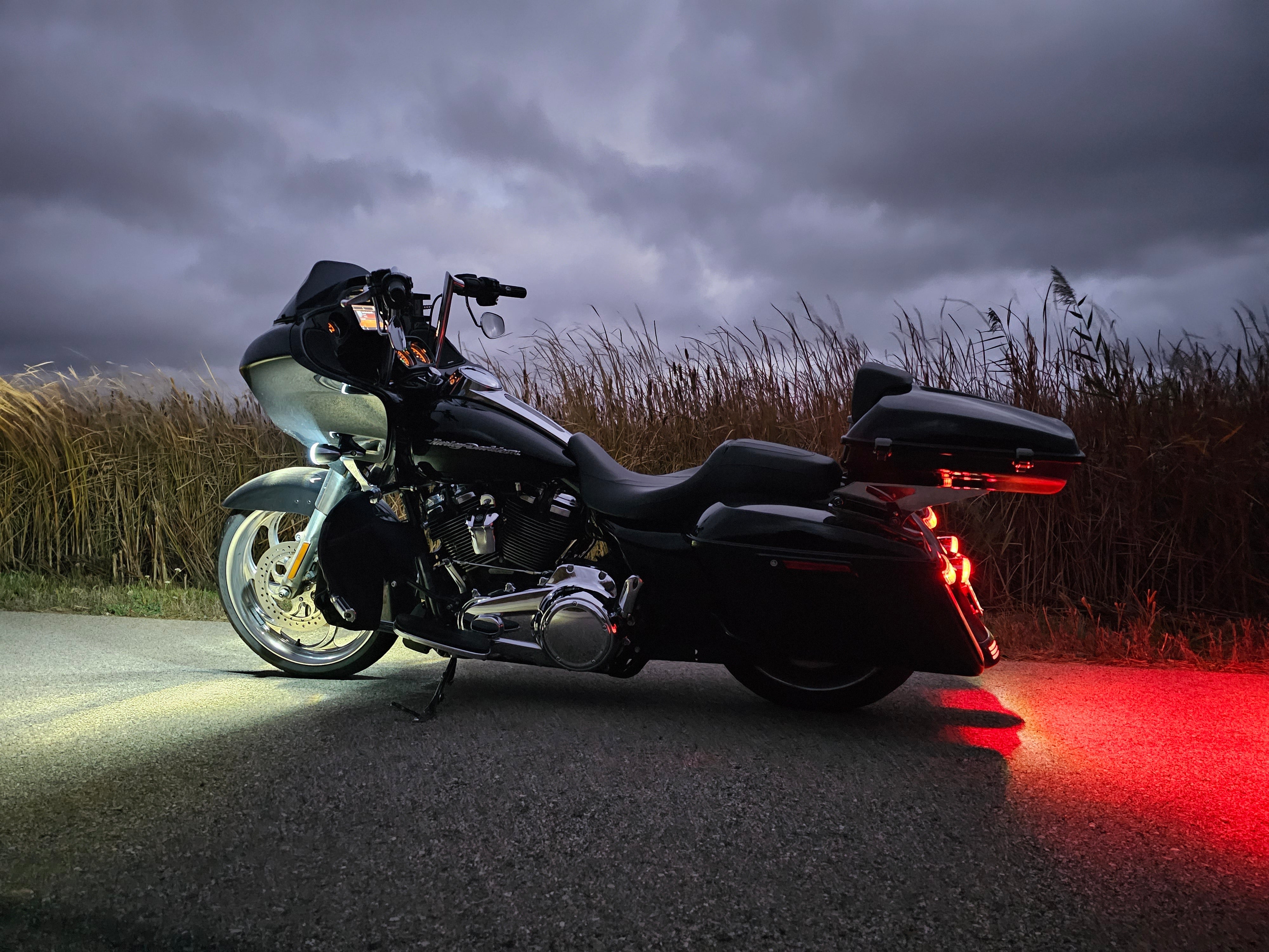 Eagle Lights LED Projection Headlight for Harley Davidson 2015+ Road Glide with Vent Insert Light Combo Kit - High Visibility Motorcycle Headlight for Night Riding & Improved Safety