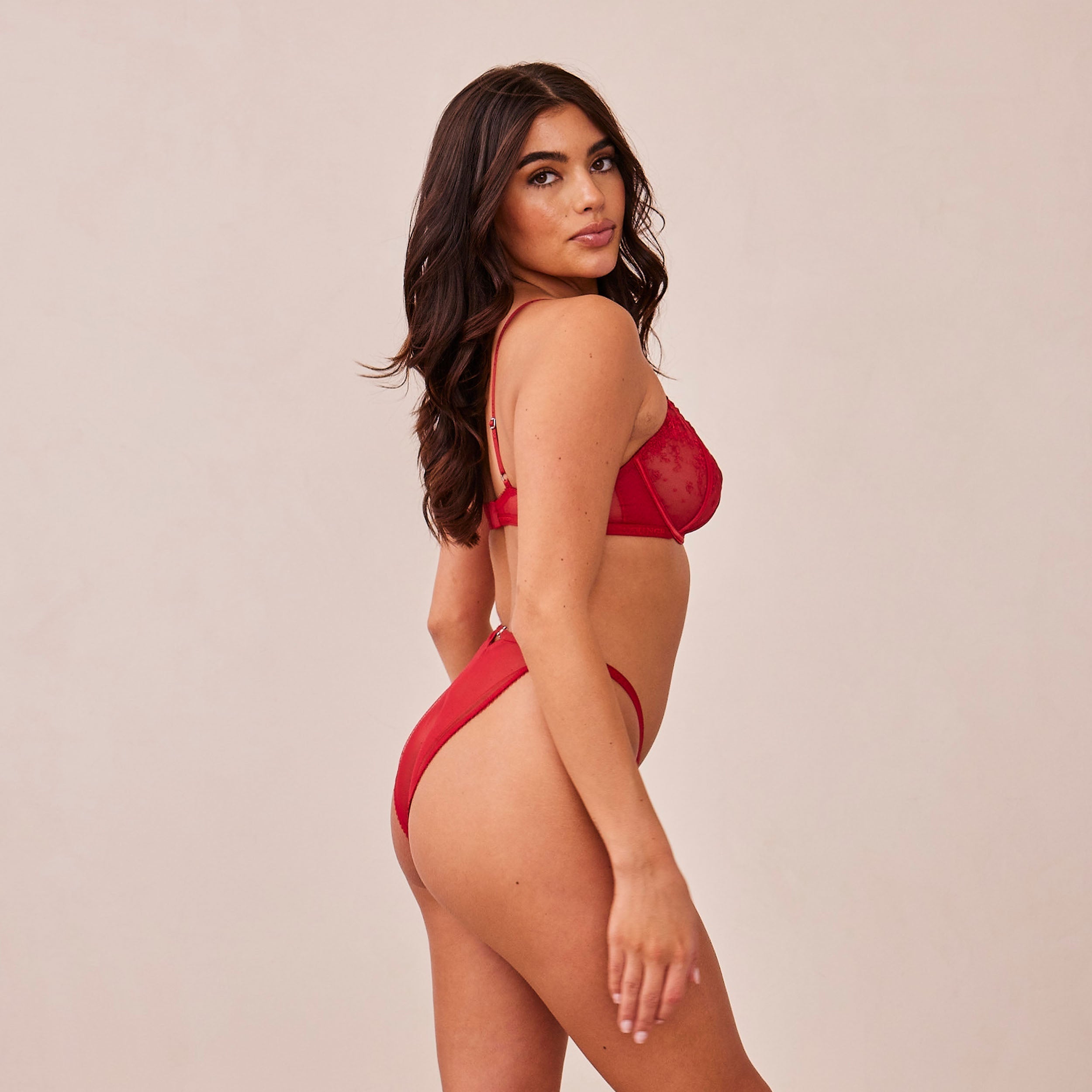 Flirt Balcony Bra - Sexy Lace Underwire Push Up Bra in Maroon for Women | Perfect for Date Nights, Valentine's Day & Special Occasions