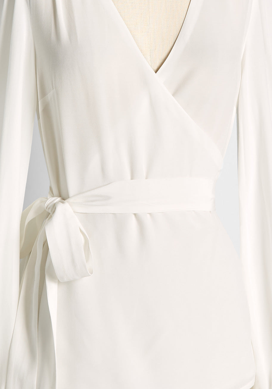 Elegant Wrap Blouse for Women - Stylish & Comfortable Top for Office, Party & Casual Wear