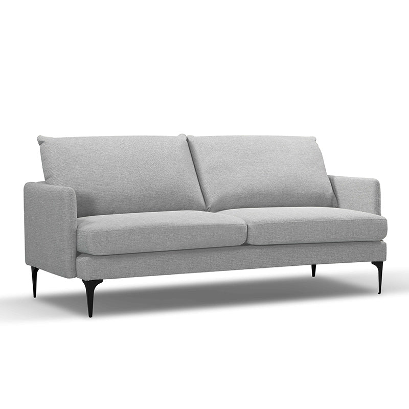 HARLOW 3-Seater Sofa Light Grey - Modern Living Room Furniture for Small Spaces & Apartments
