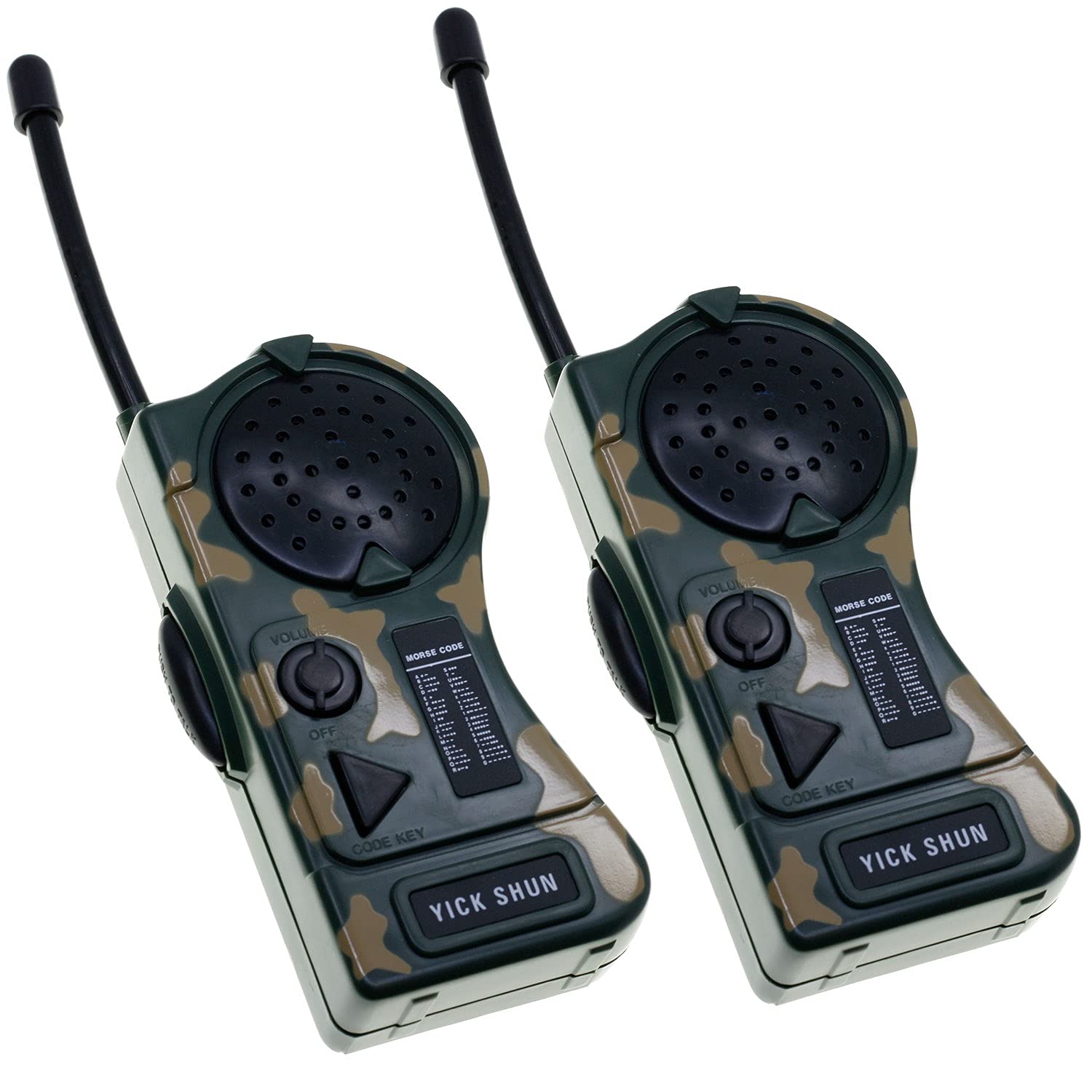 Camouflage Walkie Talkies Toy with Flexible Antenna - Model YS-961 for Kids Outdoor Adventures, Camping & Backyard Games