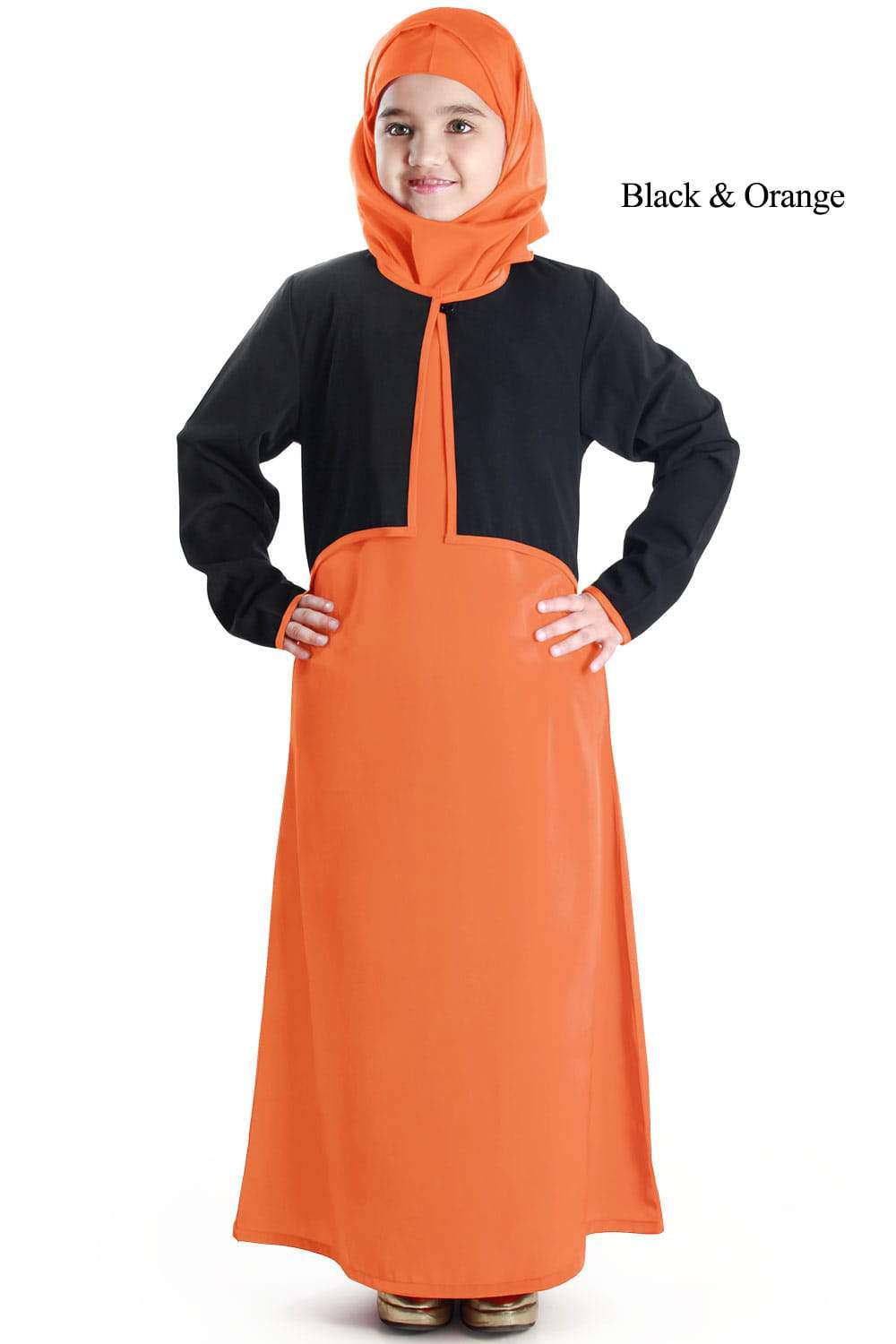 Shalimar Girls Islamic Abaya Dress - Modest Prayer Dress for Kids - Perfect for Eid, Ramadan & Mosque Wear