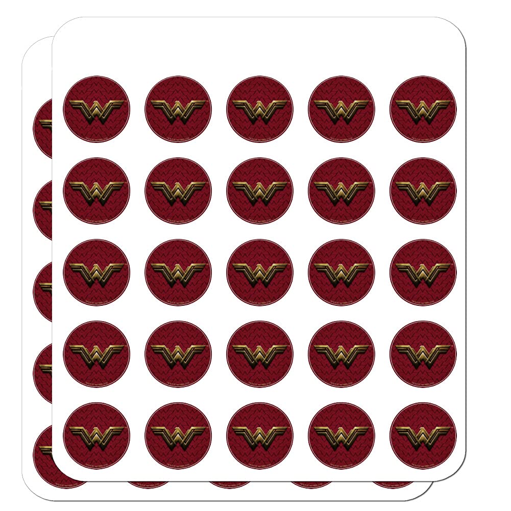 Justice League Wonder Woman Logo Planner Stickers - Scrapbooking, Bullet Journal, DIY Craft Supplies for Fans & Collectors - Perfect for Calendars, Notebooks, Gift Wrapping & Party Decorations