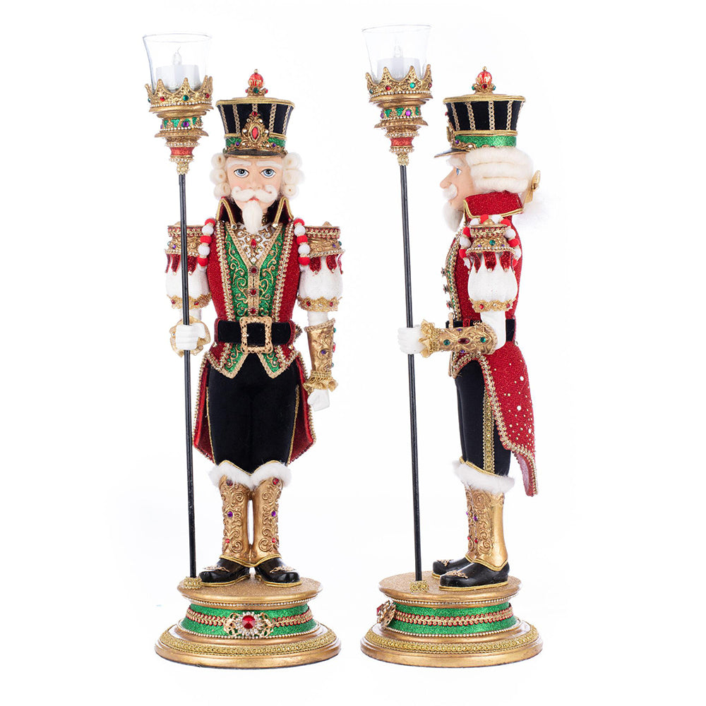 Katherine's Collection Christmas Ball Nutcracker Votive Set of 2 - Holiday Home Decor for Christmas Tree, Table Centerpiece & Festive Gift Giving