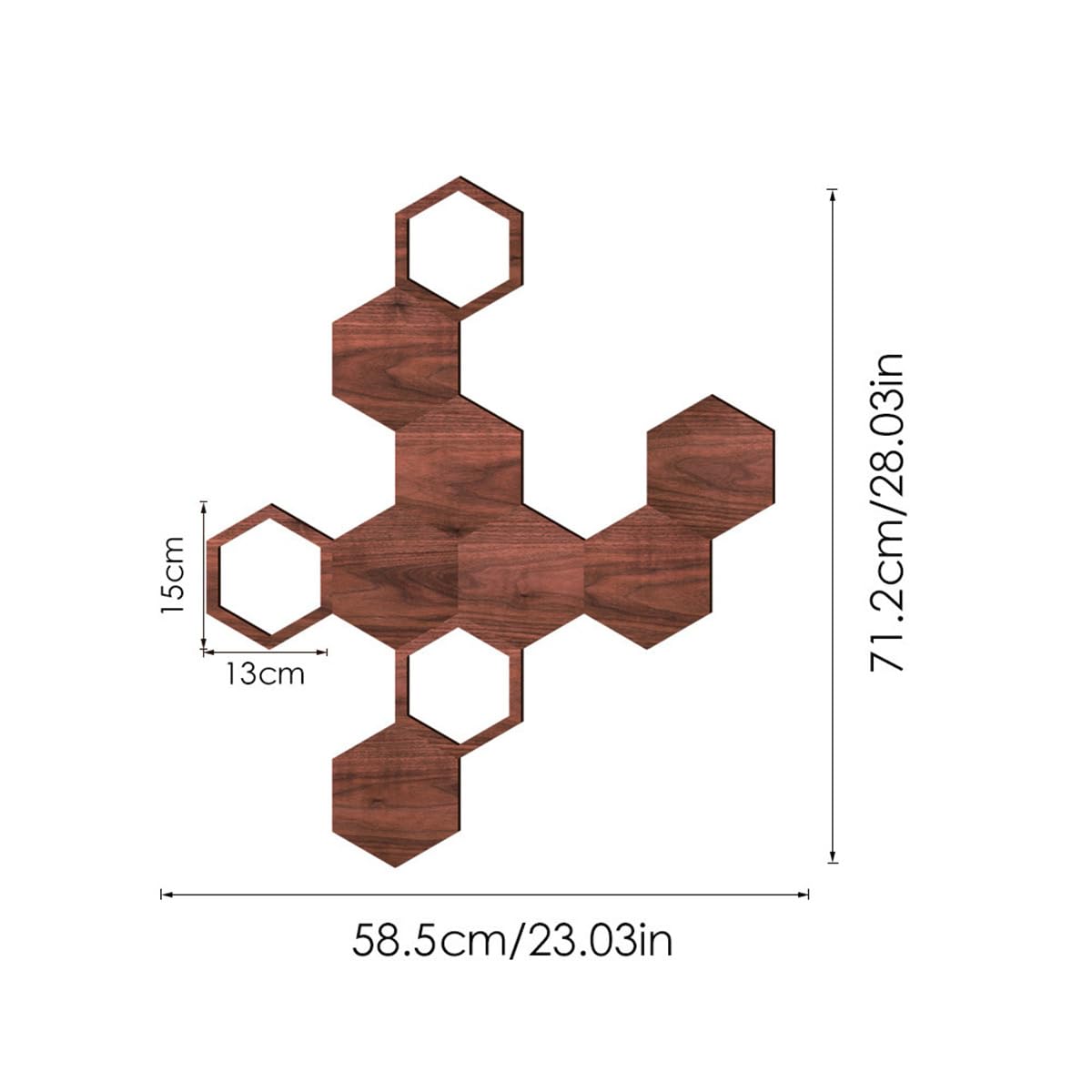 Modern Hexagon Honeycomb Wood Wall Art Panels - DIY Geometric Wooden Wall Sculpture for Home Decor, Bedroom, Living Room, Kitchen & Office - Handcrafted Natural Wood Wall Decor for Boho, Farmhouse & Contemporary Interiors