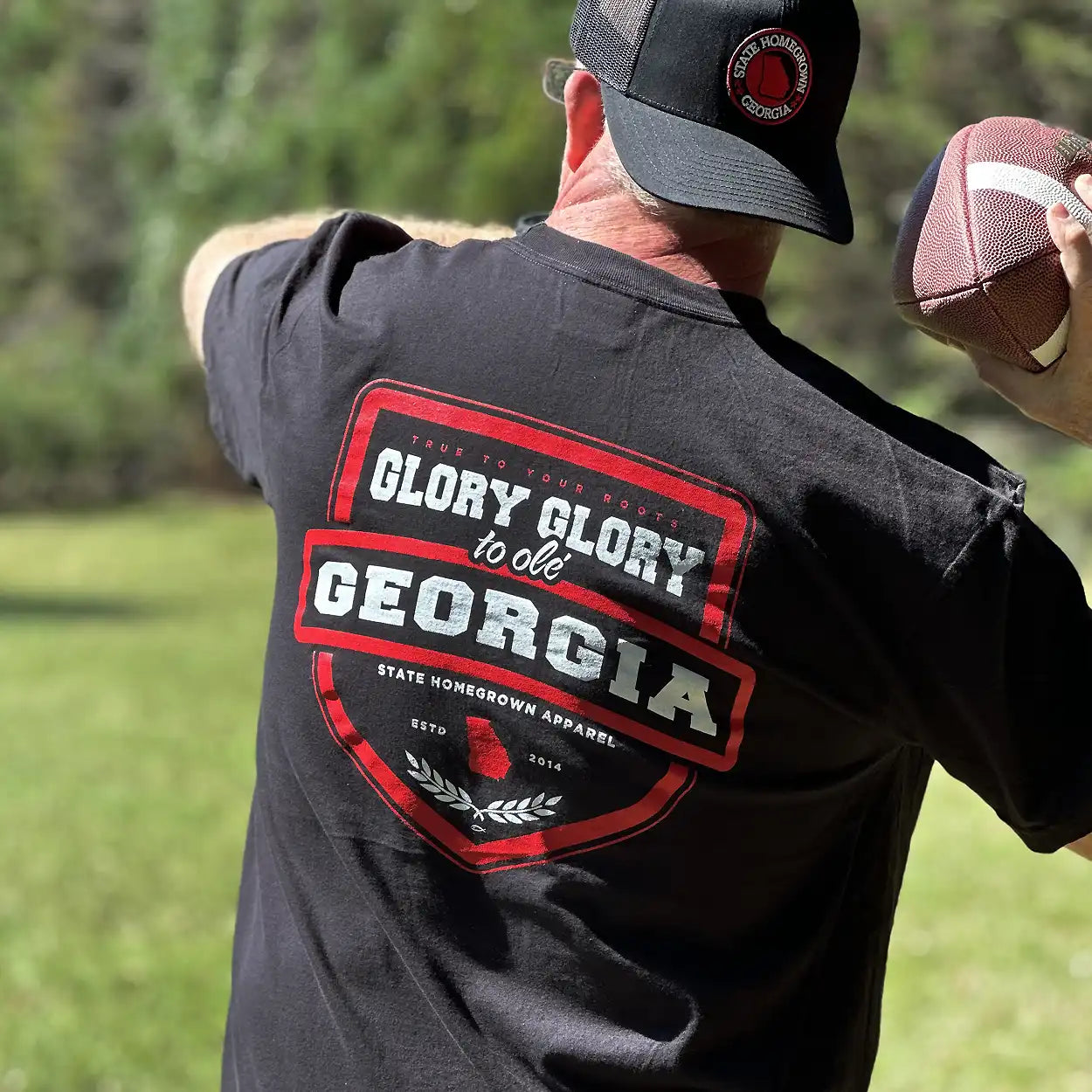 Glory Glory Georgia Pocket Tee - Vintage Style Cotton T-Shirt with Chest Pocket - Perfect for Game Day, Tailgating & Casual Wear