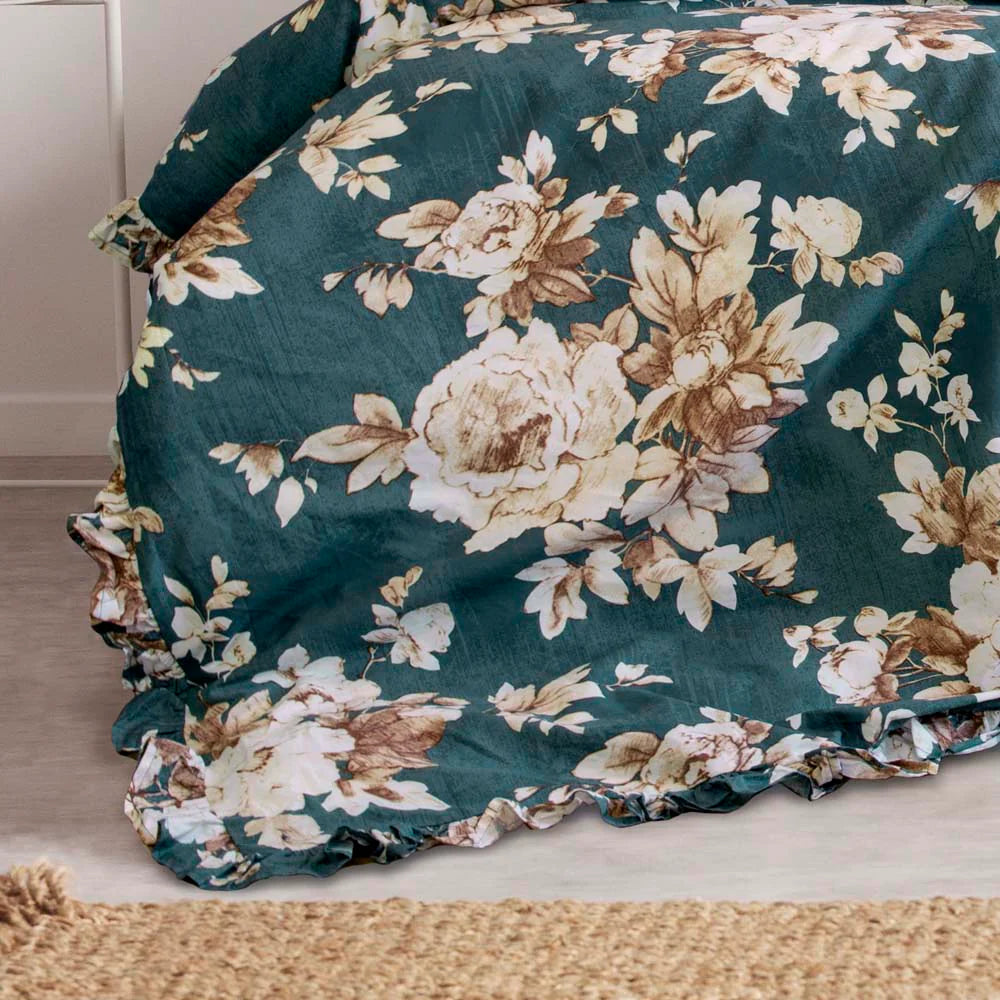 Ayla Teal Quilt Cover Set by Ardor | Soft Luxury Bedding | Perfect for Master Bedroom & Guest Room Decor