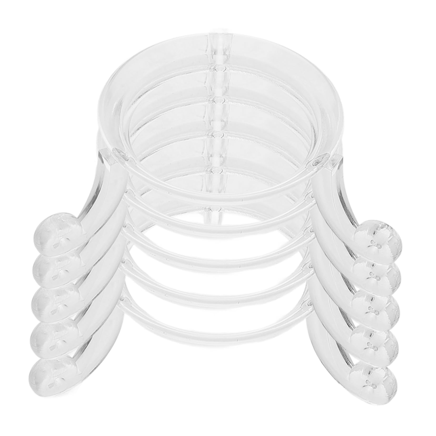 SUPVOX 2 Pack Acrylic Baseball Display Holder - Stylish Ball Stand for Baseball, Softball, Tennis & Golf Balls (5pc x 2) - Perfect for Sports Memorabilia, Trophy Cases & Home Decor