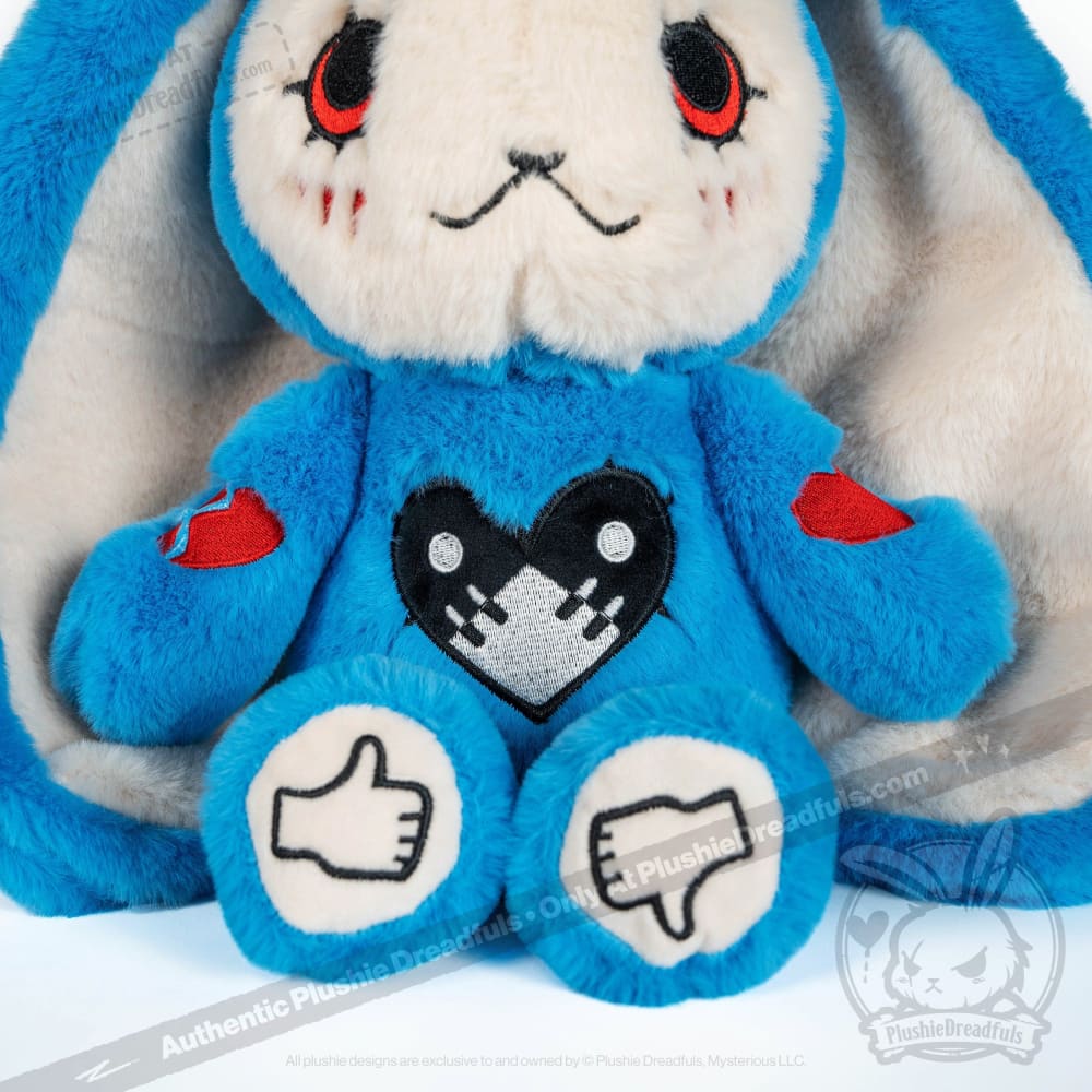 Plushie Dreadfuls Screen Addict Rabbit Stuffed Animal - Soft Cute Bunny Plush Toy for Kids & Adults, Perfect for Gaming Rooms, Bedroom Decor, and Anxiety Relief